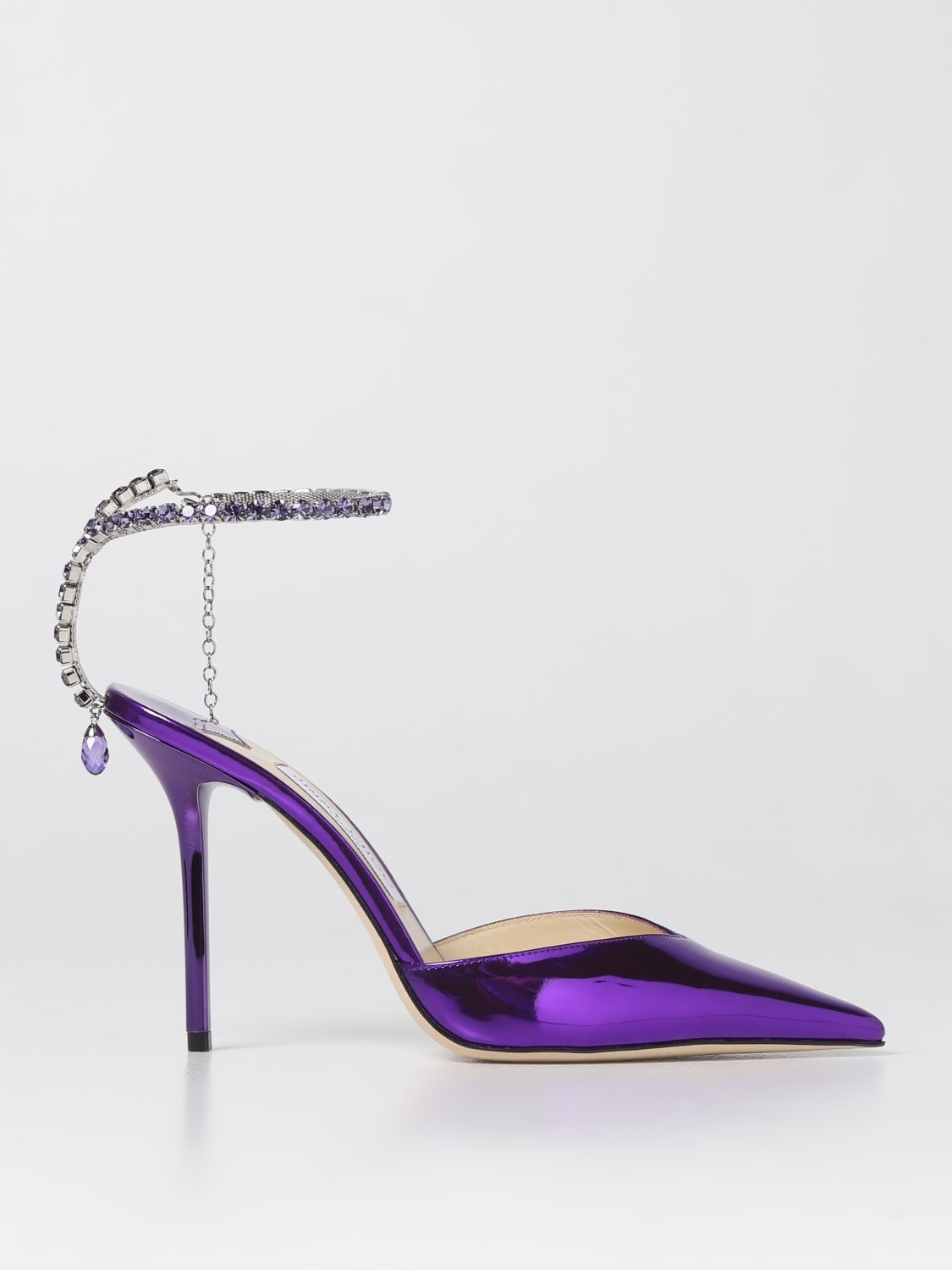 Jimmy Choo Saeda laminated leather pumps - 1