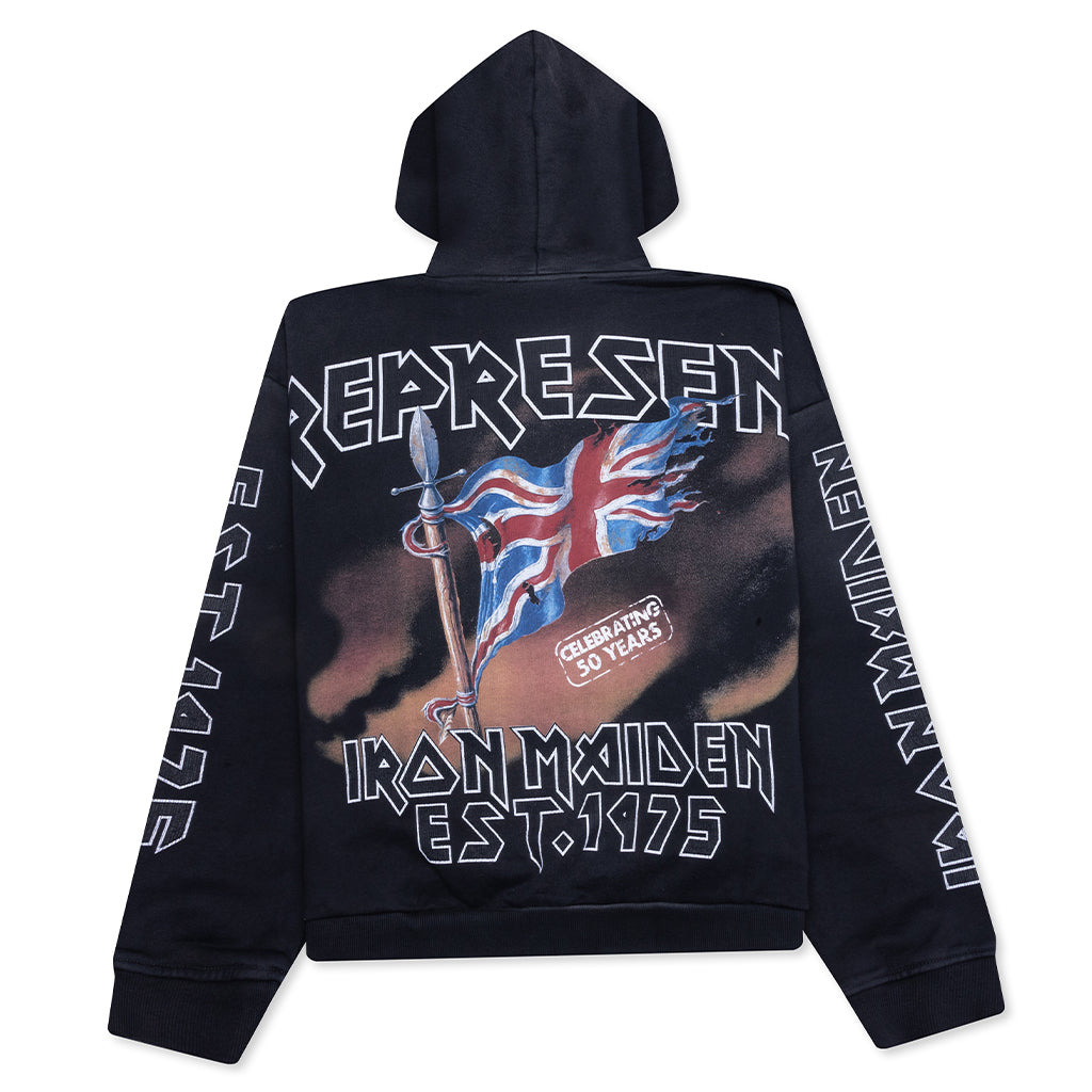 IRON MAIDEN STEED HOODIE - STAINED BLACK - 2