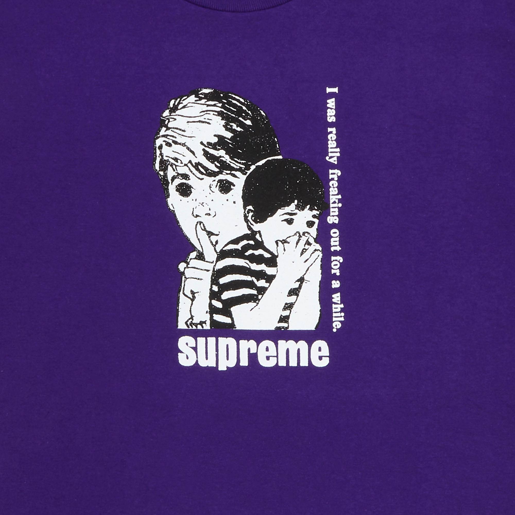 Tシャツ・カットソー Supreme Freaking Out T-Shirt Purple Supreme Supreme Freaking Out Tee 'Purple' | REVERSIBLE