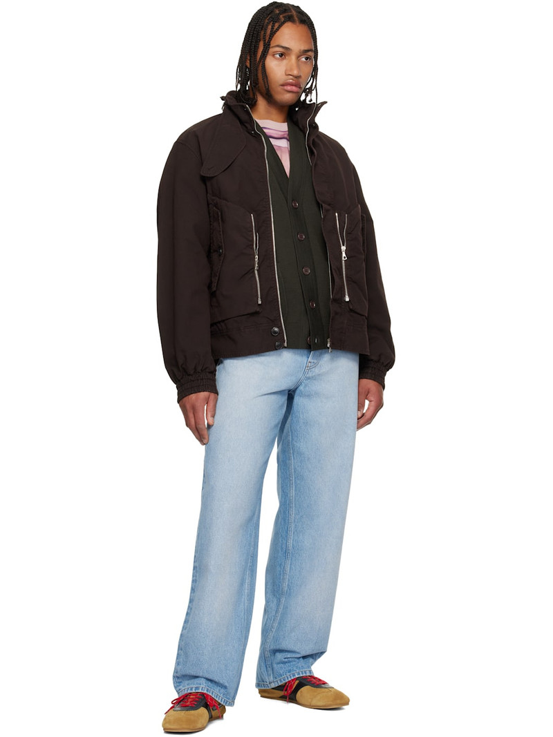 Dries Van Noten Brown Overdyed Shell Jacket outlook