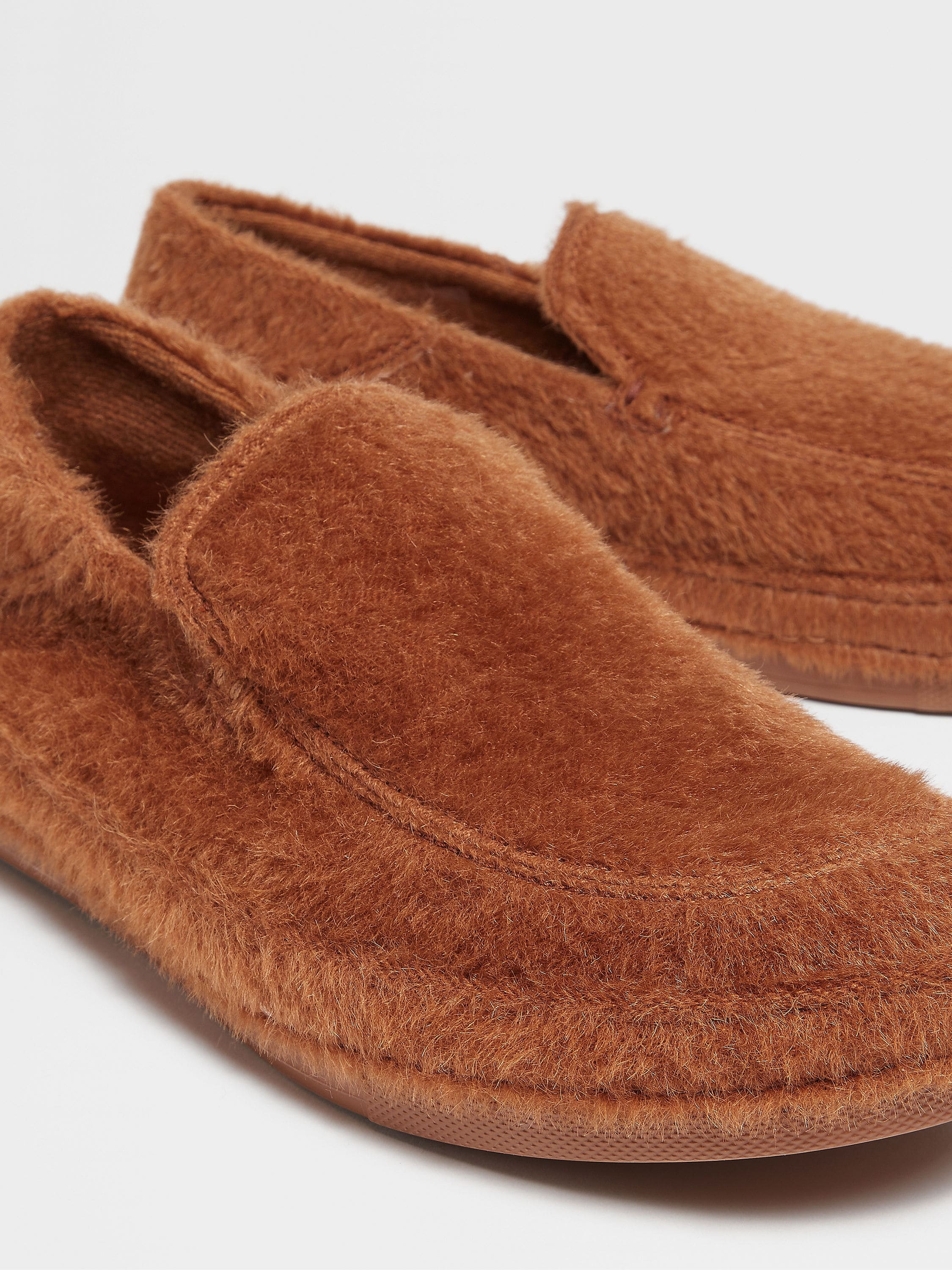 ZEGNA X THE ELDER STATESMAN ALPACA AND WOOL SLIPPERS - 6