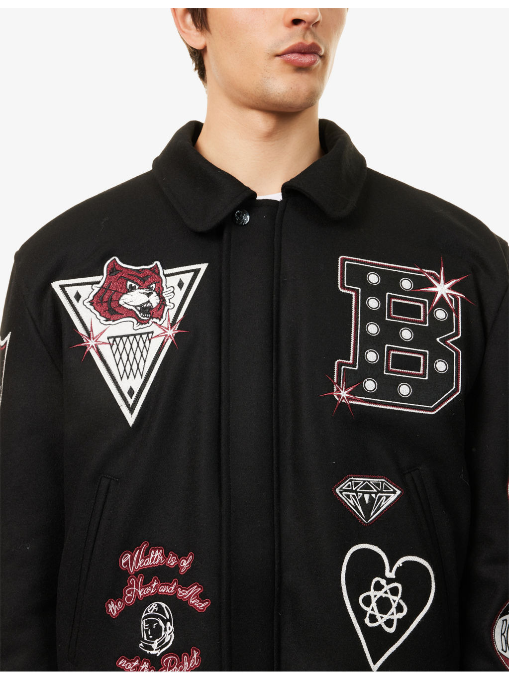 Alumni Embroidered Padded Wool-Blend Varsity Jacket - 5