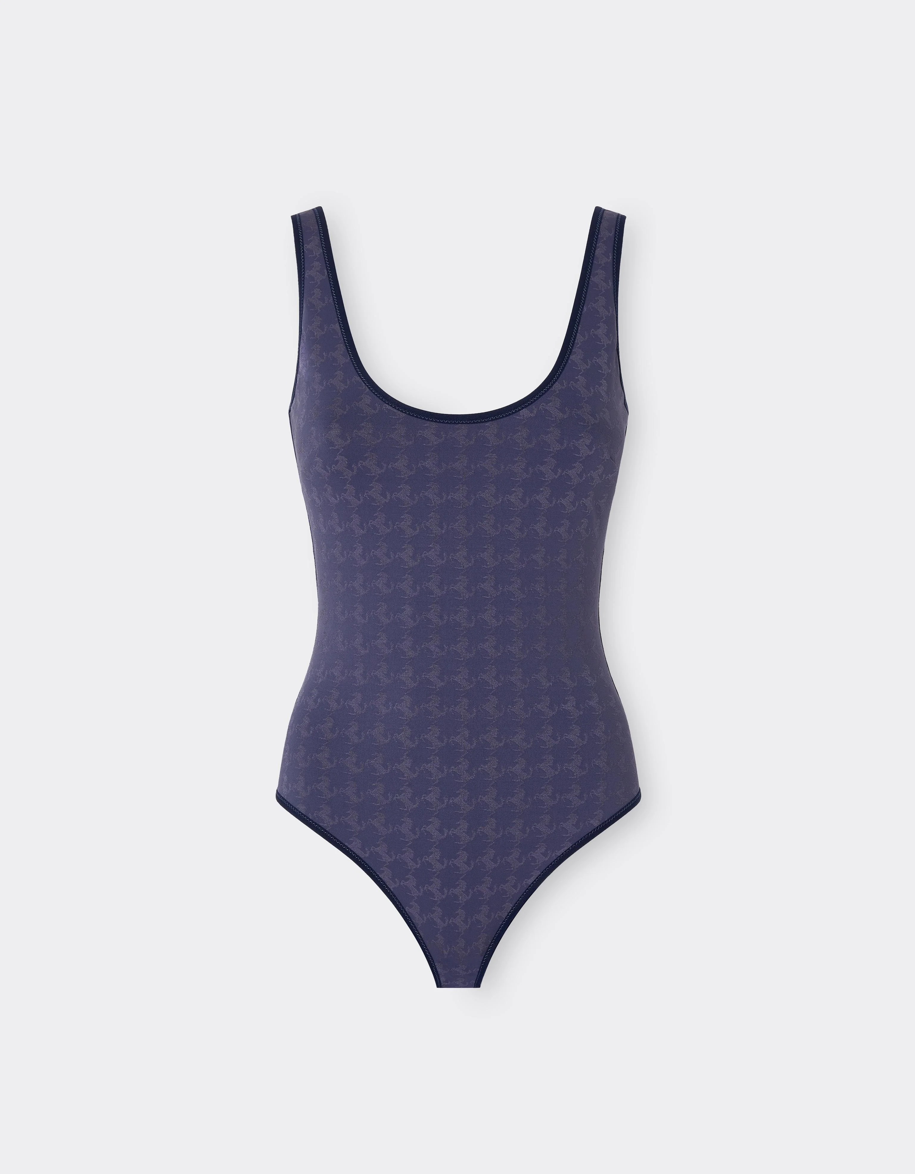 One-piece swimsuit with Prancing Horse motif - 1