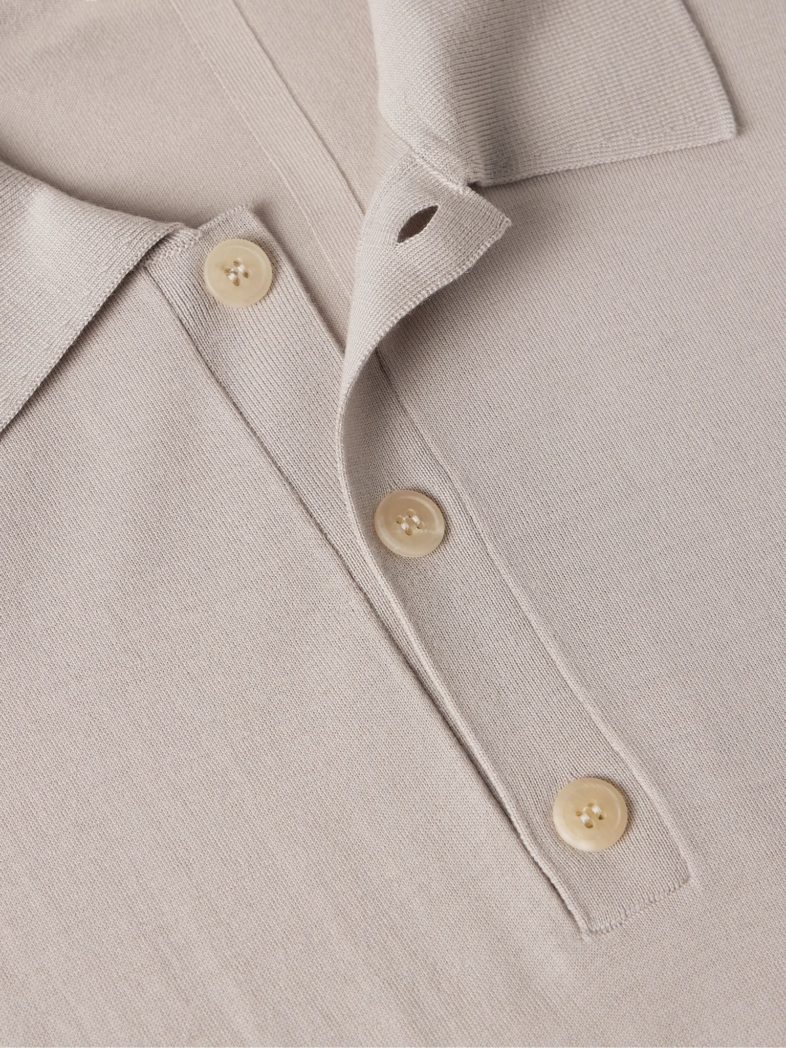 Djon Wool Polo Shirt Taupe - 5