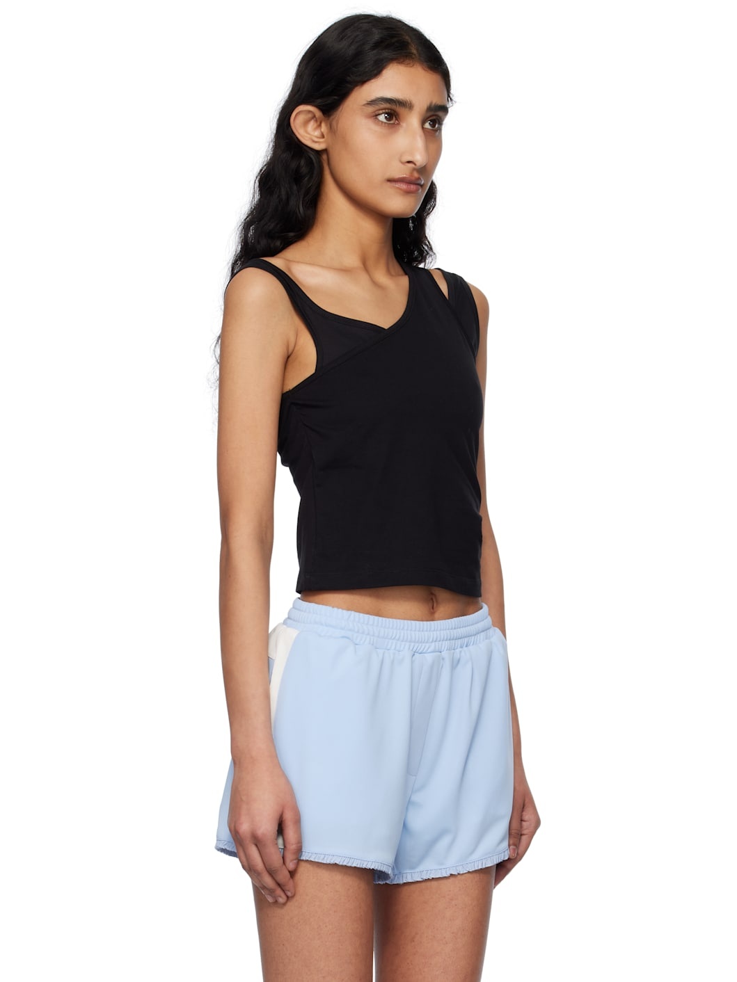 Black Layered Tank Top - 2