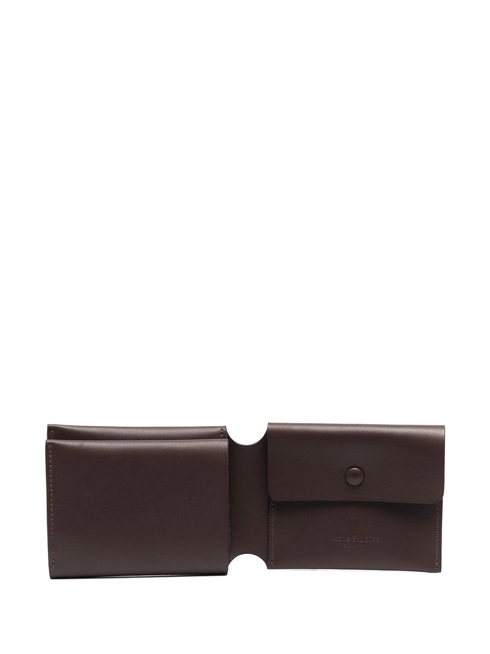 grained-effect trifold wallet - 3