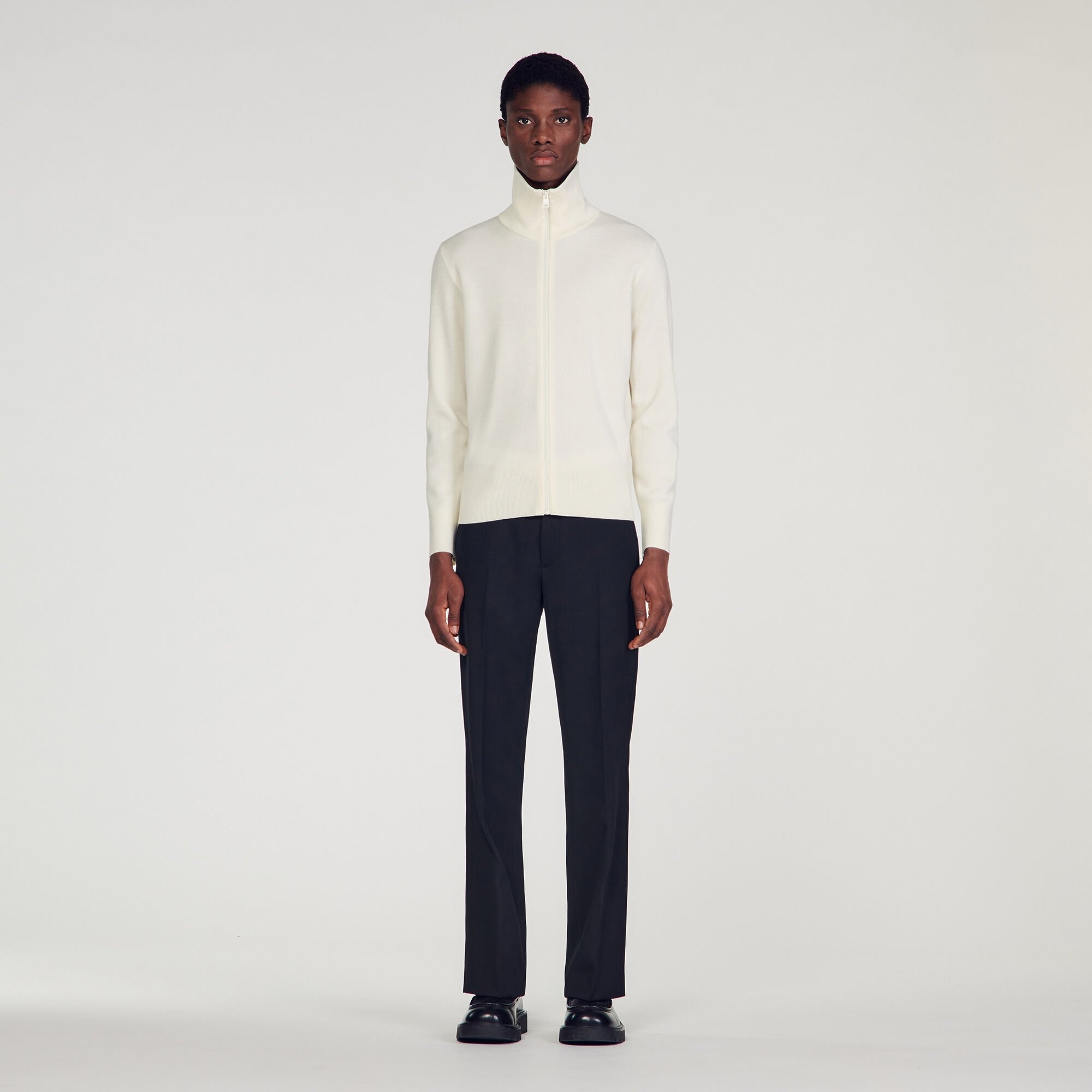 ZIP-UP WOOL CARDIGAN - 3