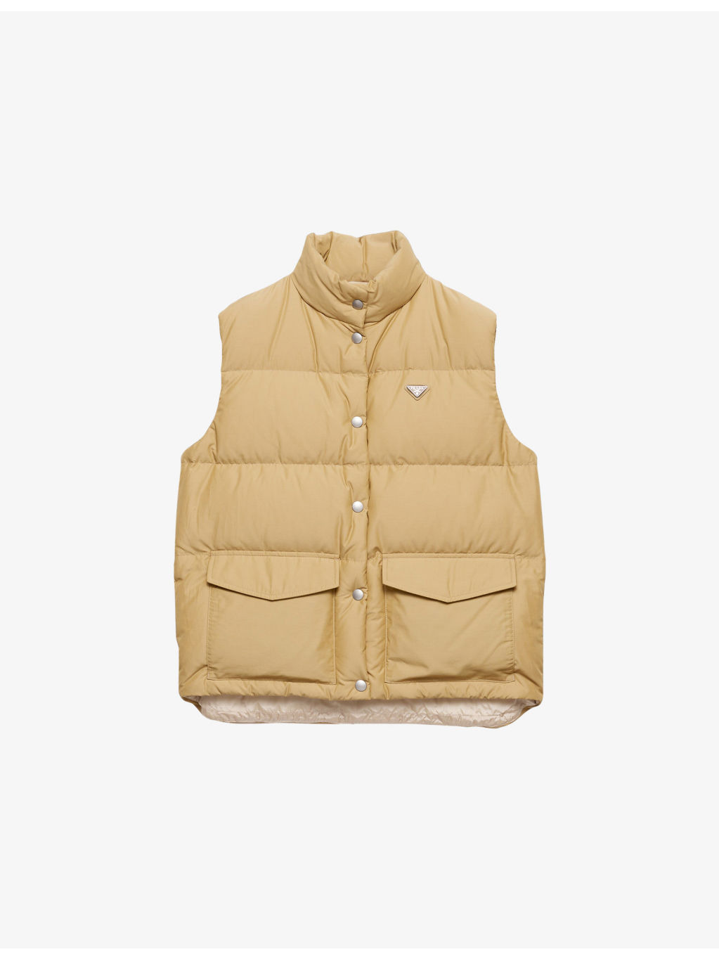 Triangle-Logo Technical Fabric-Down Gilet - 1