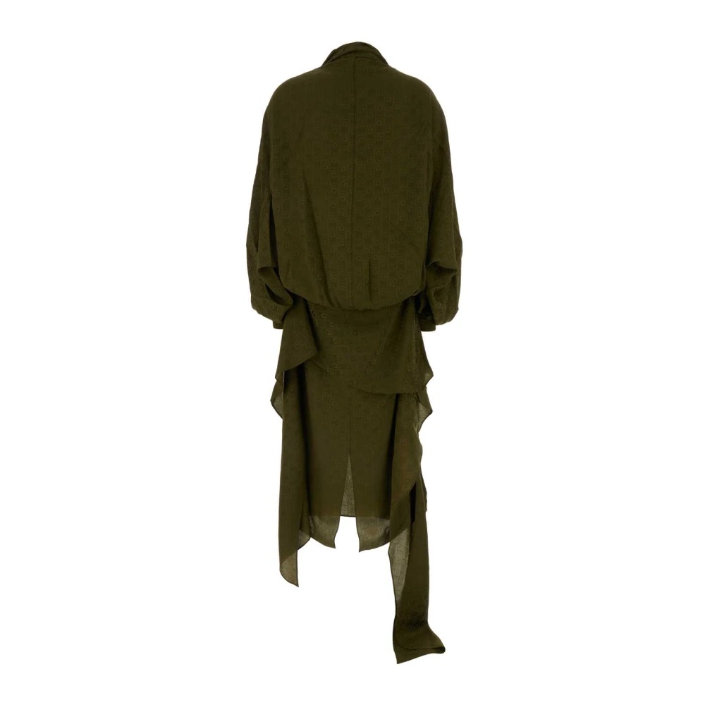 ワンピース FERRAGAMO DRESS (13G490780596 OLIVE) Salvatore Ferragamo Olive Green Silk Dress (FERRAGAMO