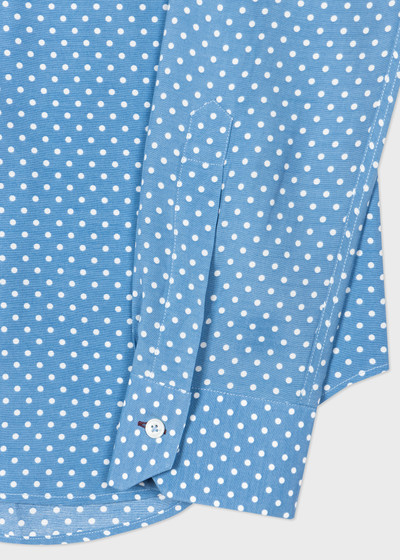 Paul Smith Blue Polka Dot Viscose Shirt outlook