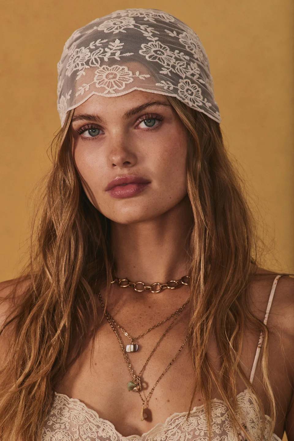 Forever Lace Triangle Scarf - 1