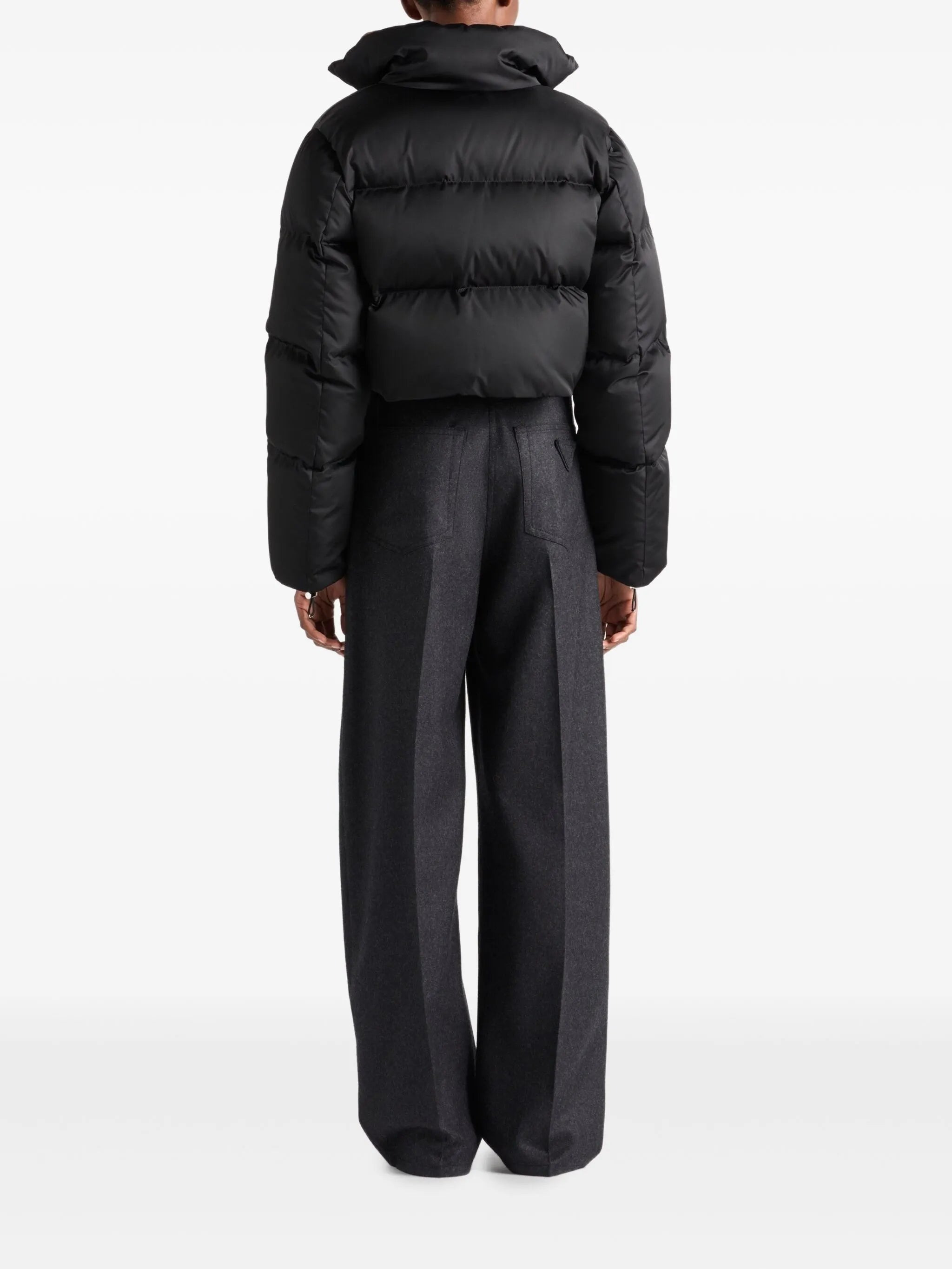 padded stand-up collar jacket - 4