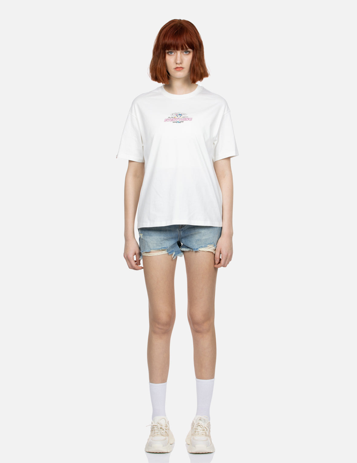 DARUMA AND FORTUNE CAT PRINT DAICOCK OVERSIZED T-SHIRT - 6
