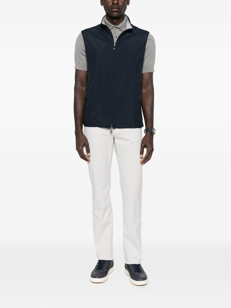 LARDINI short-sleeve knitted polo shirt outlook
