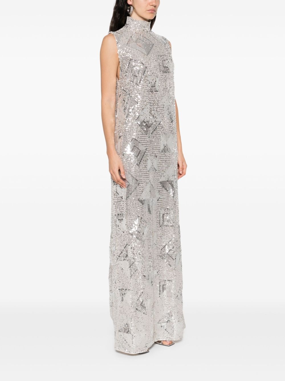 sequinned maxi dress - 3