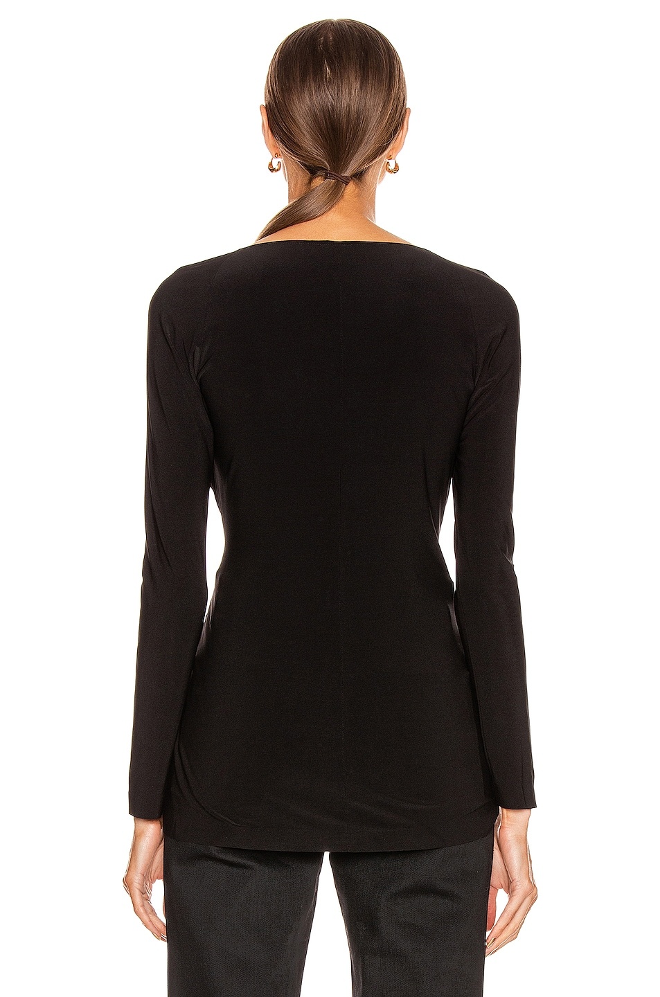 Long Sleeve Sweetheart Side Drape Top - 3