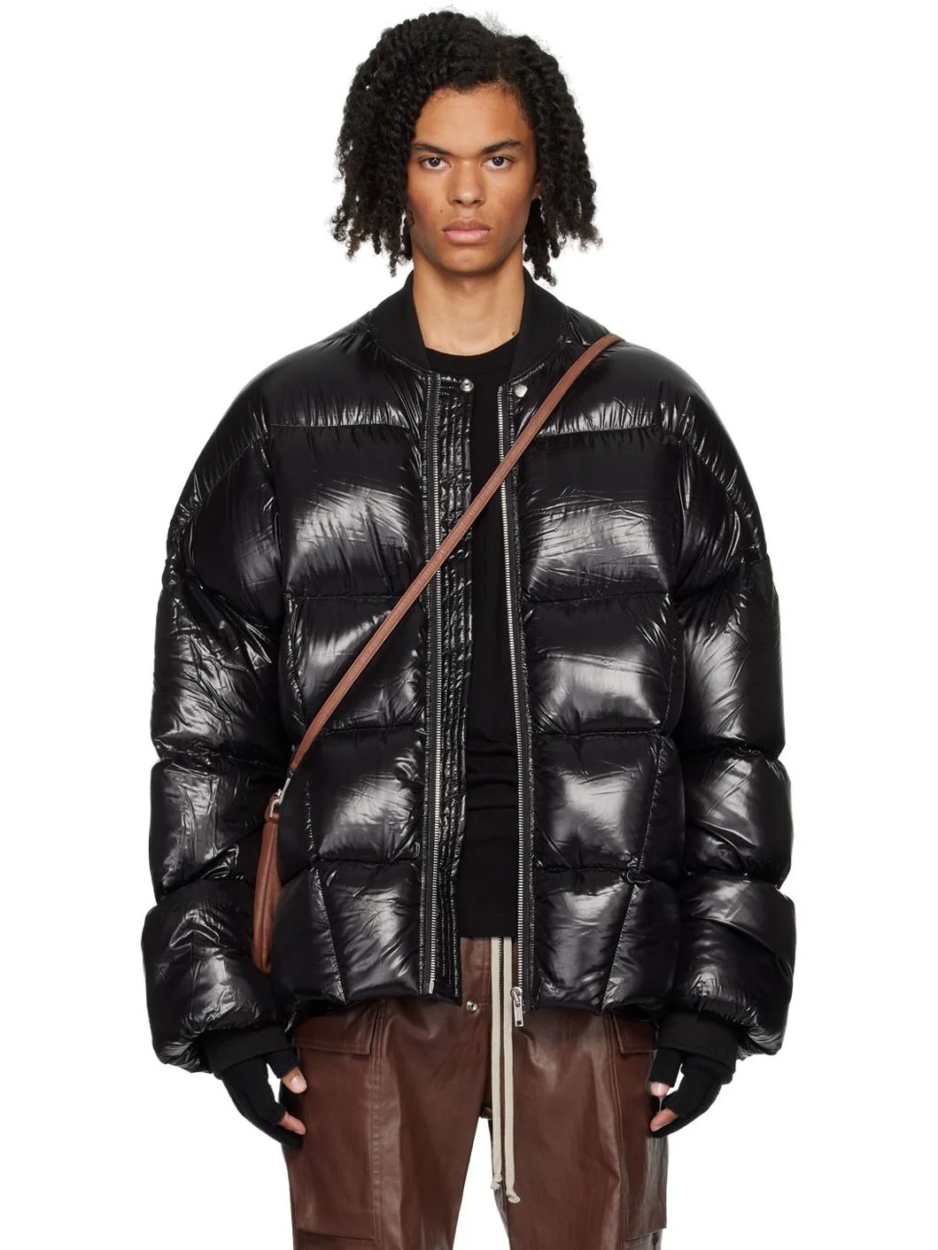 Black Porterville Flight Down Jacket - 1
