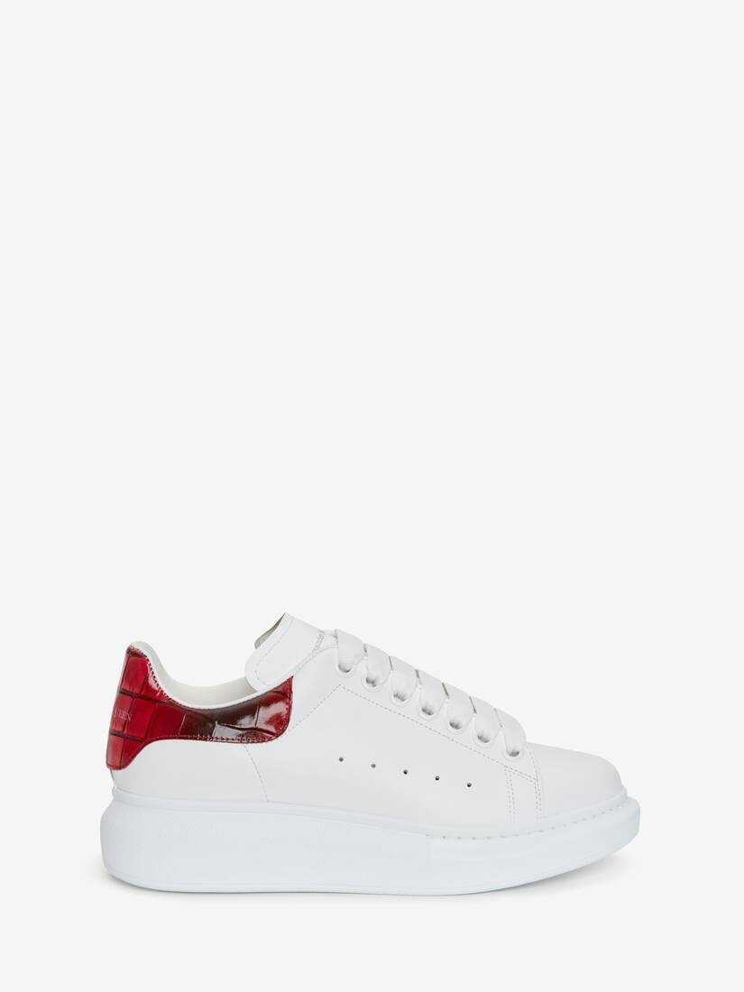 Women's Oversized Sneaker in White/welsh Red - 1