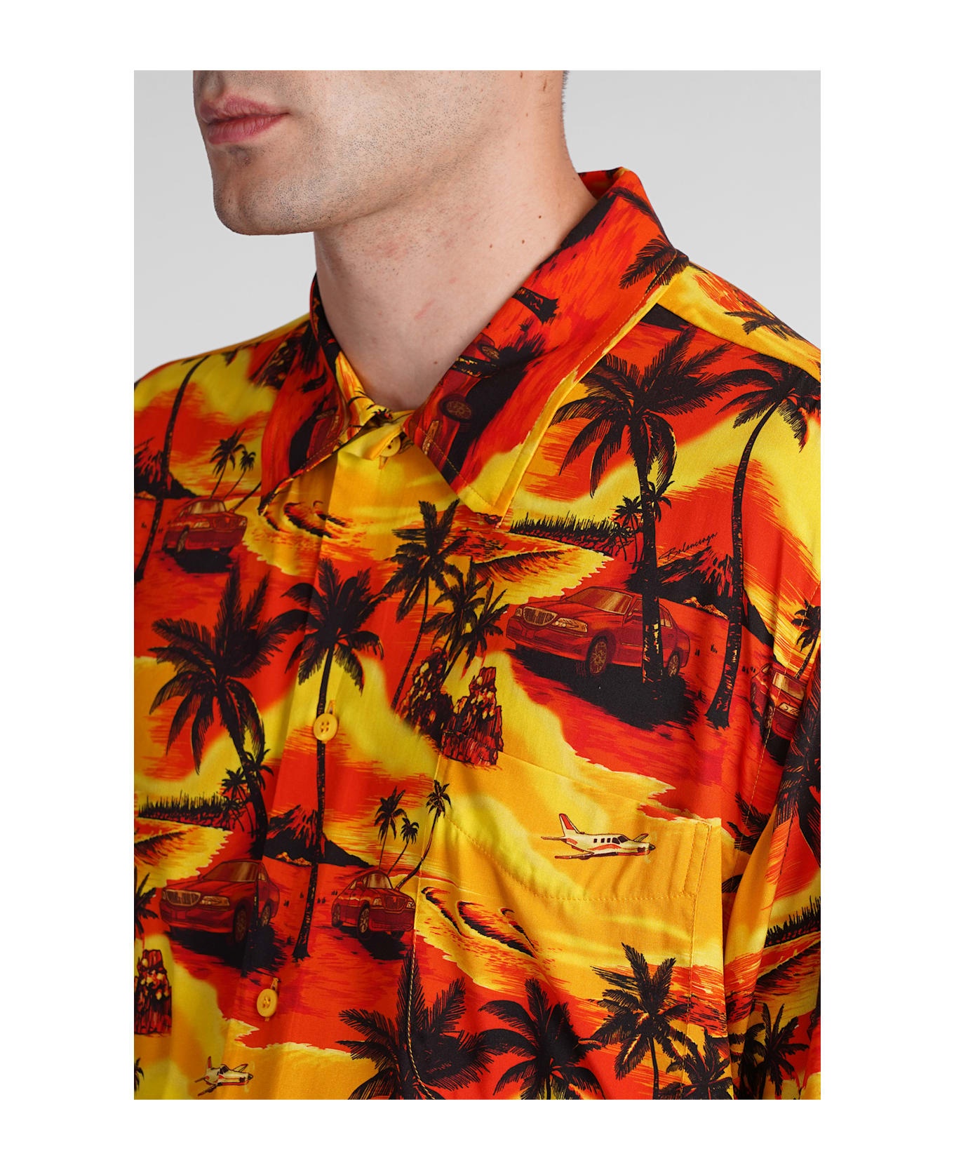 Shirt In Orange Viscose - 5