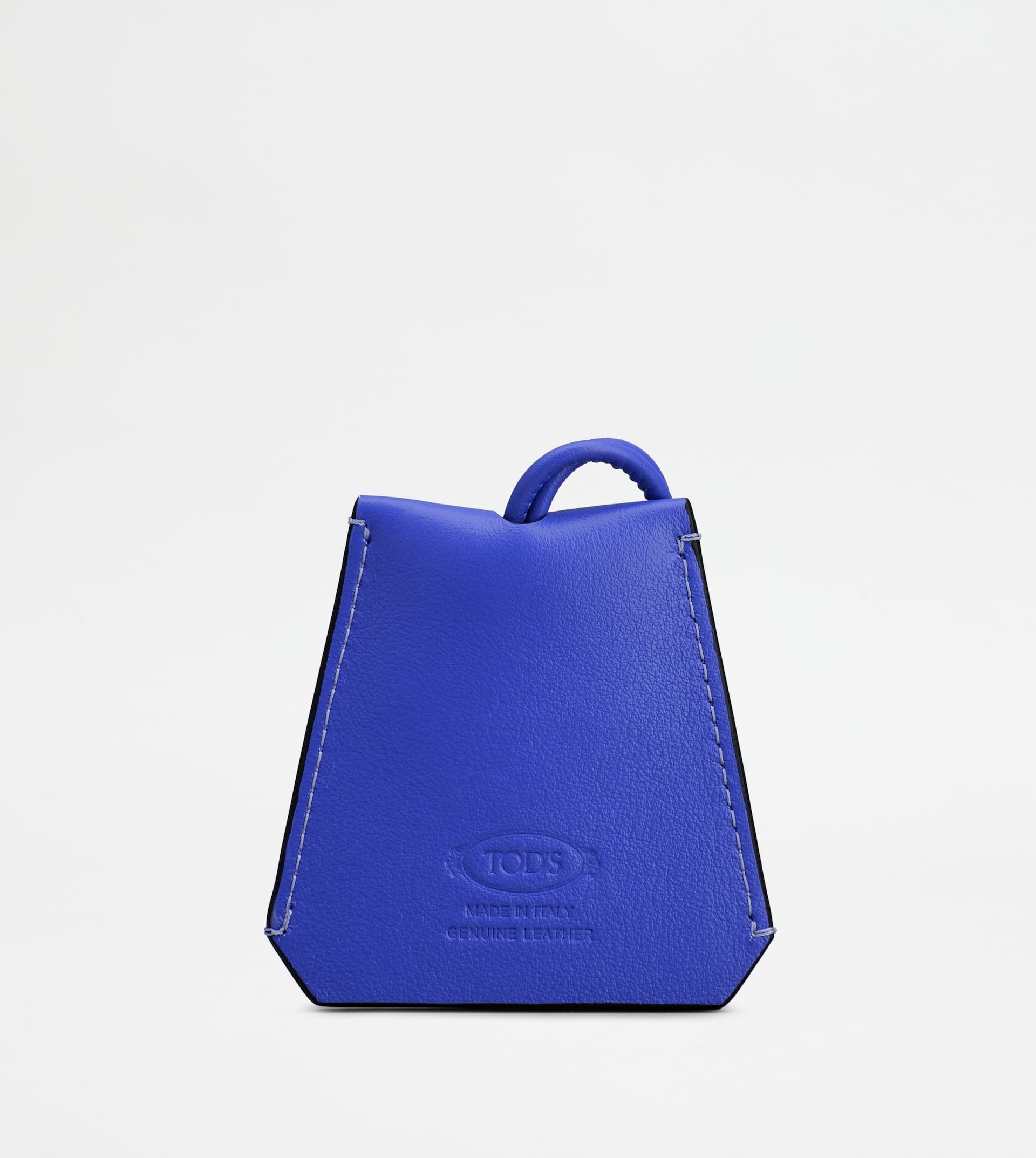 TOD'S NECK KEY HOLDER IN LEATHER - BLUE - 2