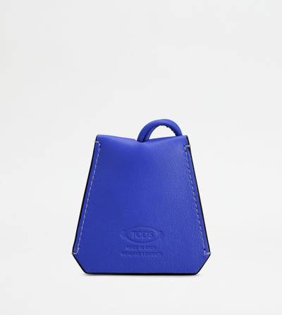 Tod's TOD'S NECK KEY HOLDER IN LEATHER - BLUE outlook