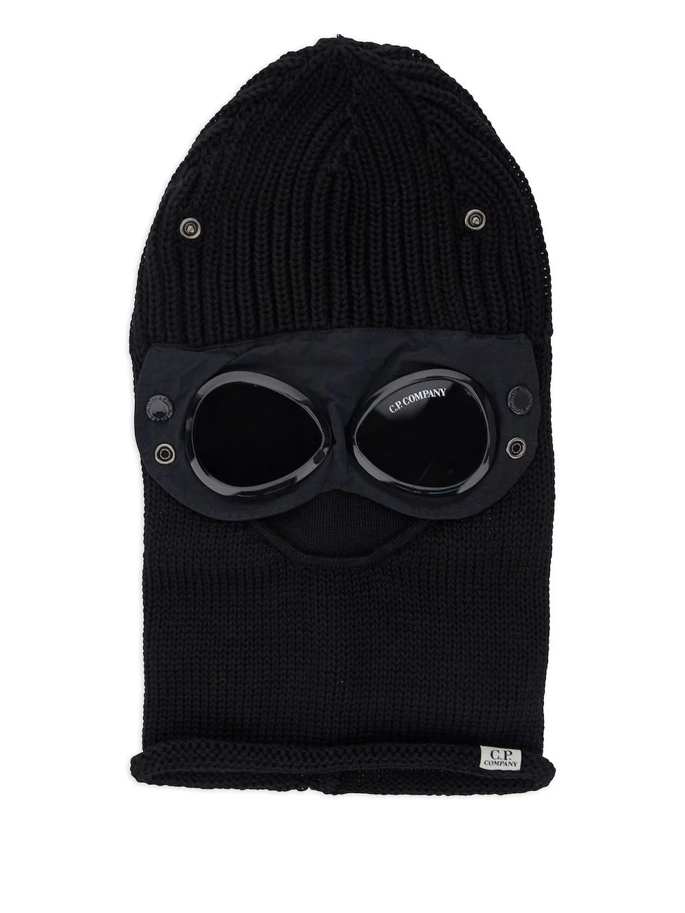 goggle-detail knit balaclava - 1