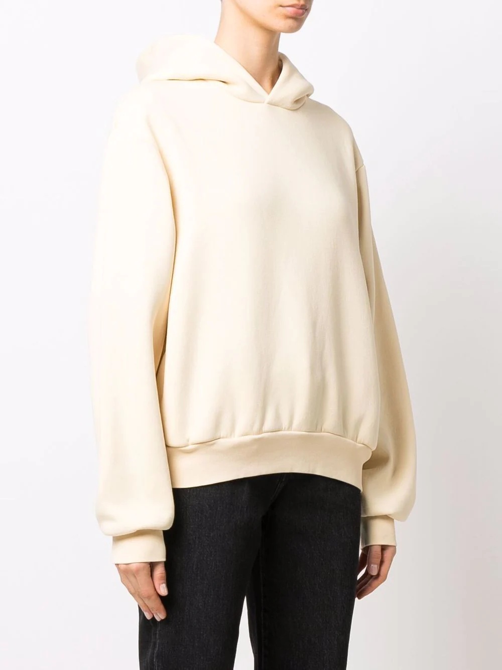 ribbed-detail hoodie - 3