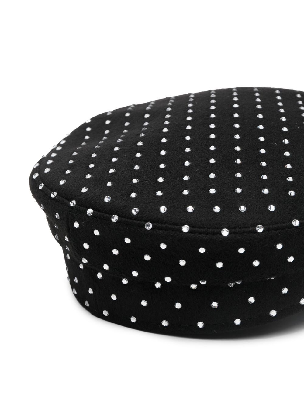 rhinestone wool baker boy hat - 2