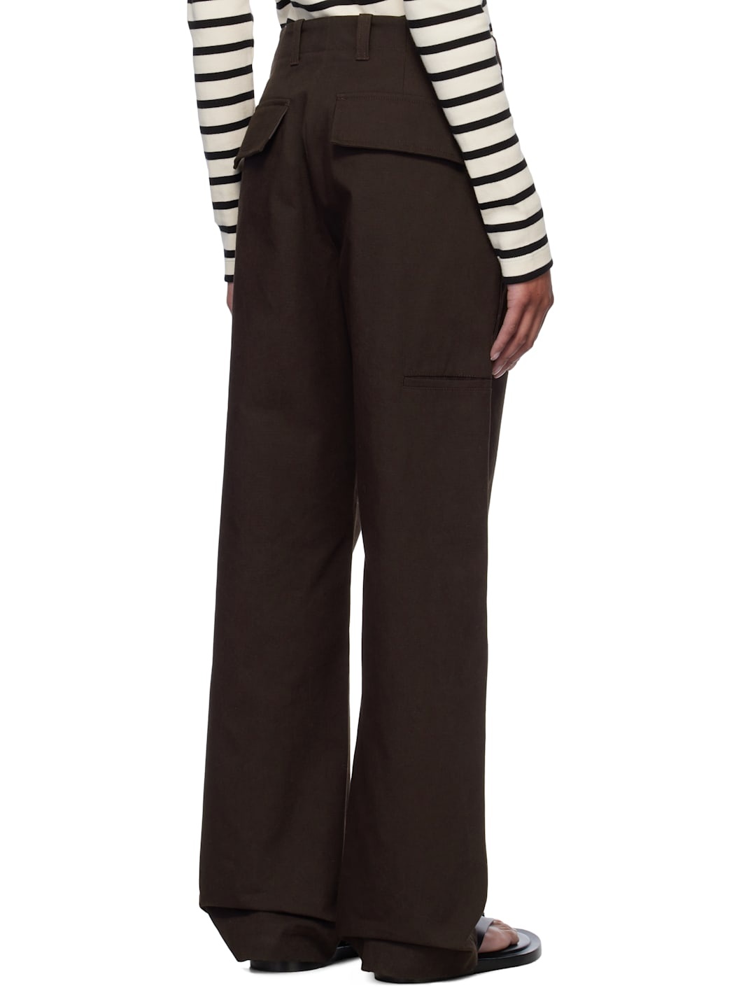 Brown Straight-Leg Trousers - 3
