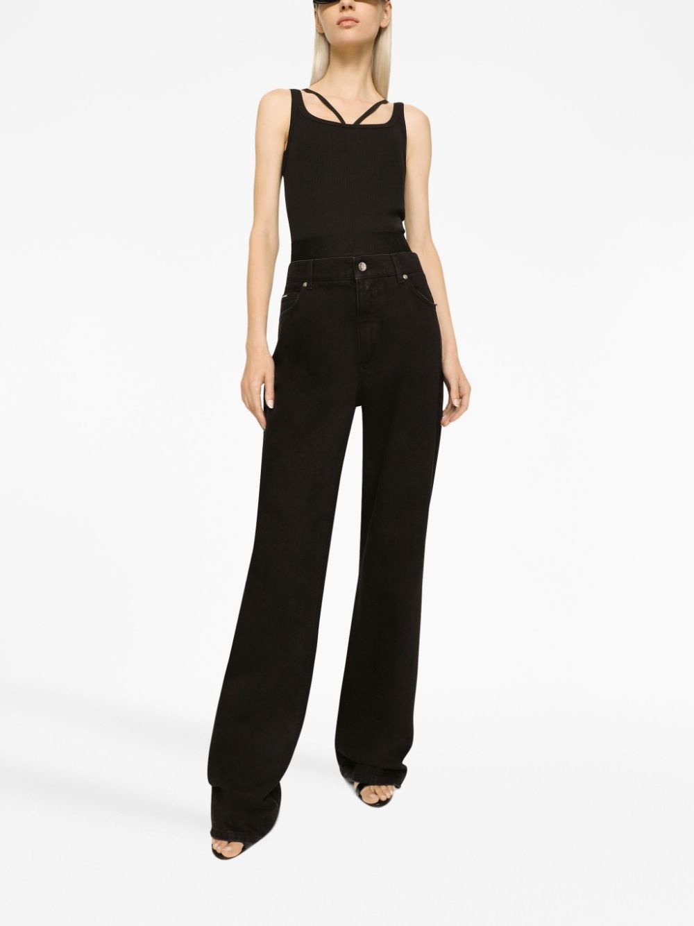 high-rise straight-leg jeans - 2