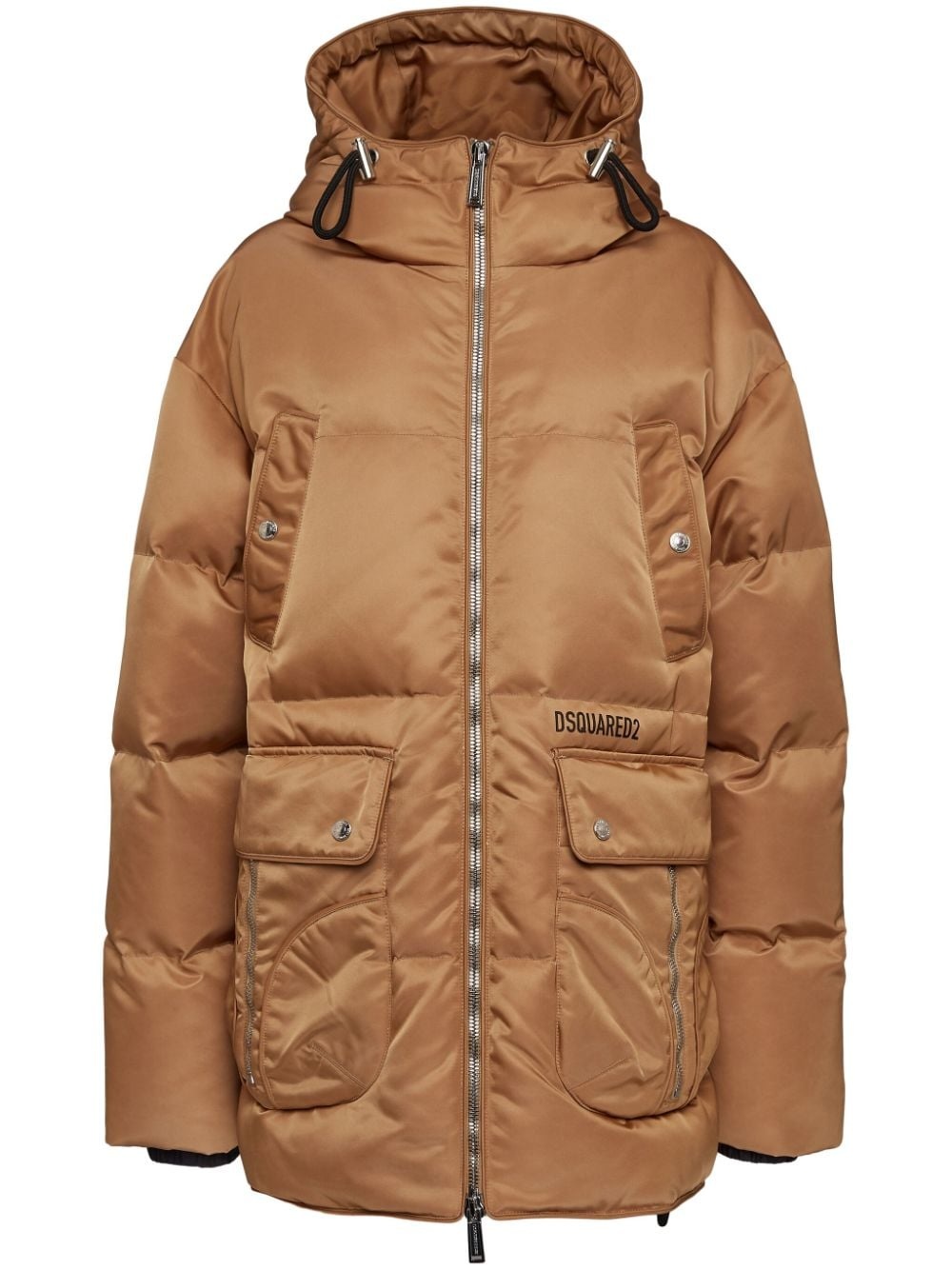 quilted hooded coat - 1