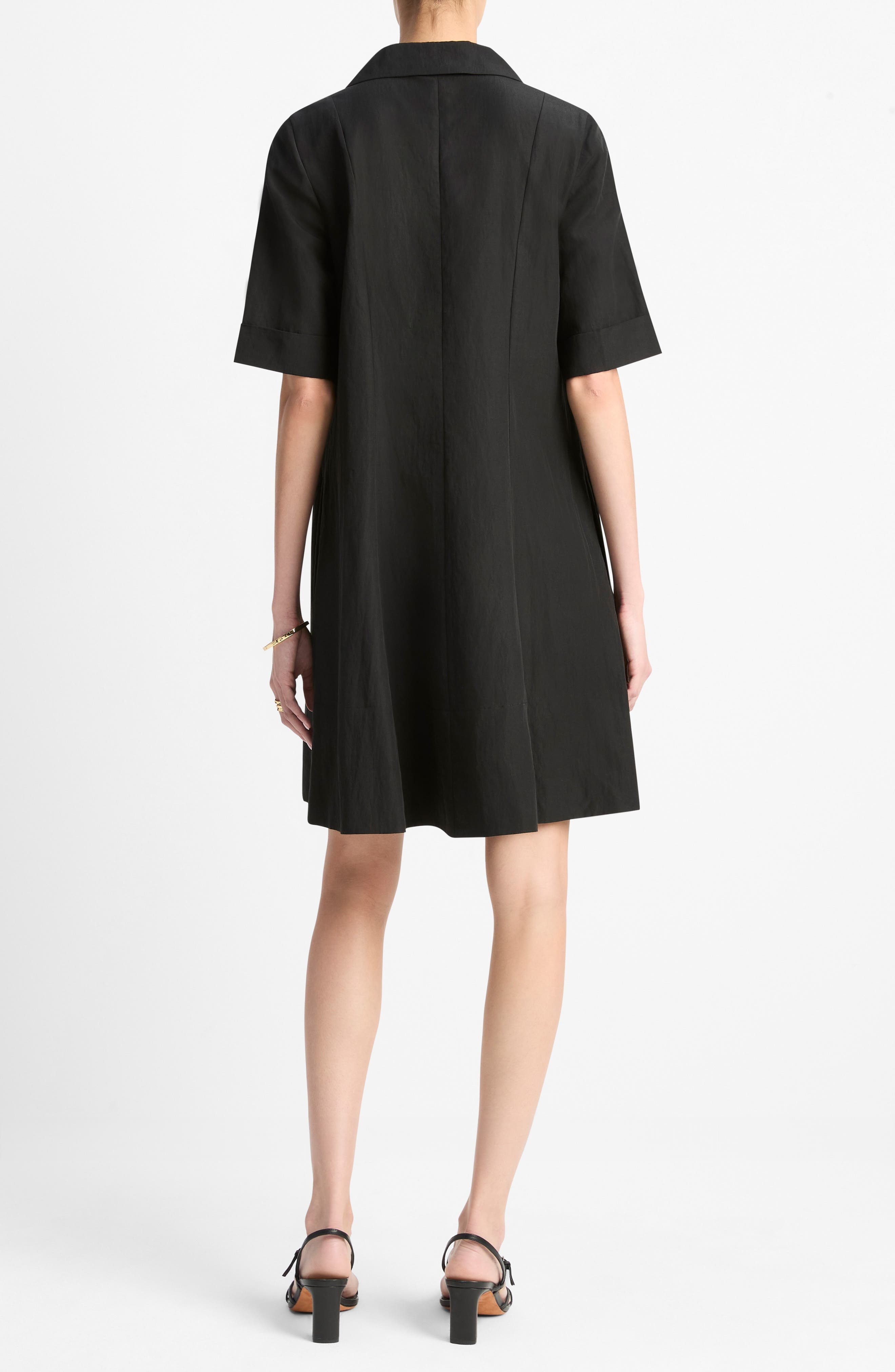 Vince Collar A-Line Dress in Black at Nordstrom - 2