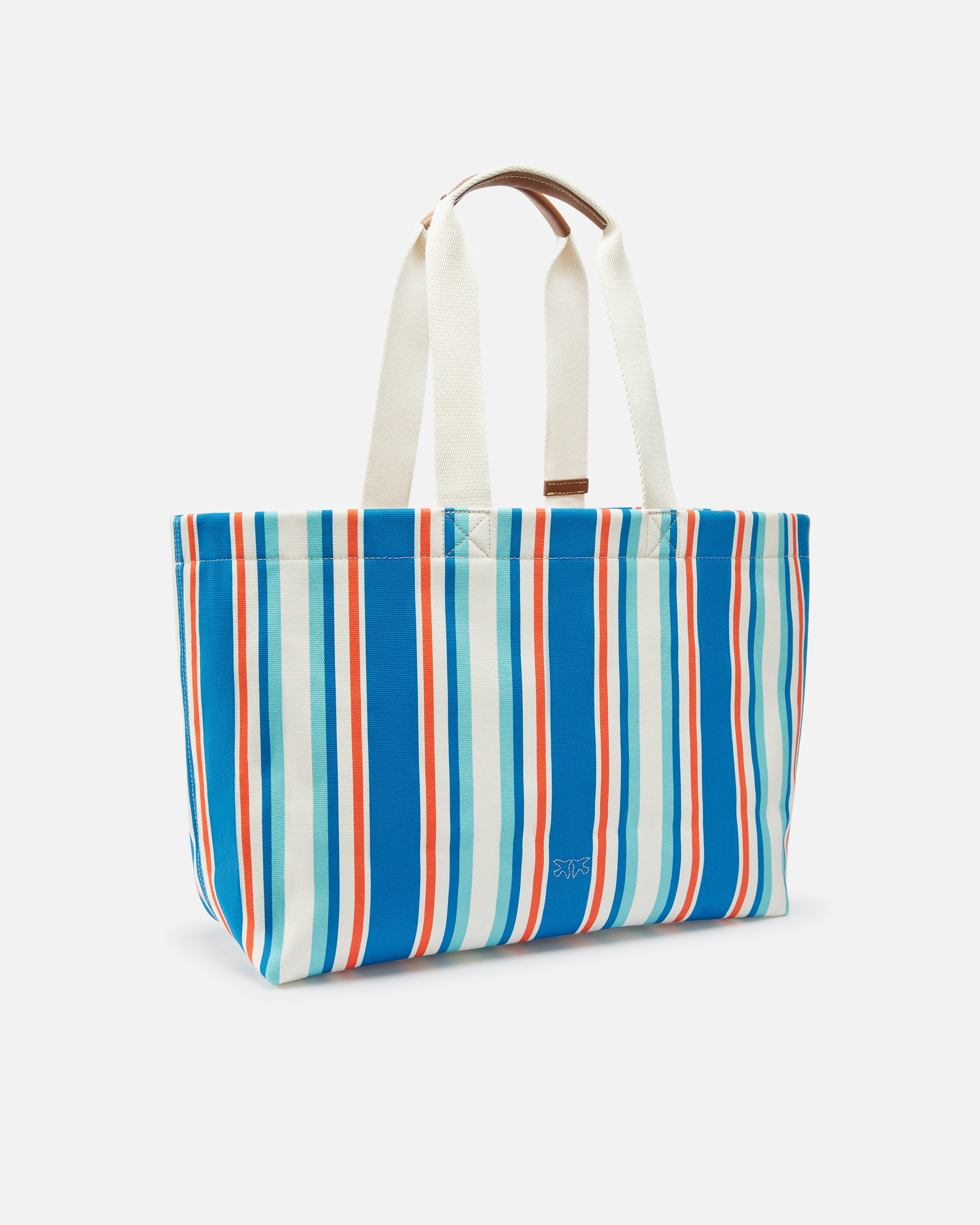 MAXI SHOULDER BAG IN STRIPED FABRIC - 2