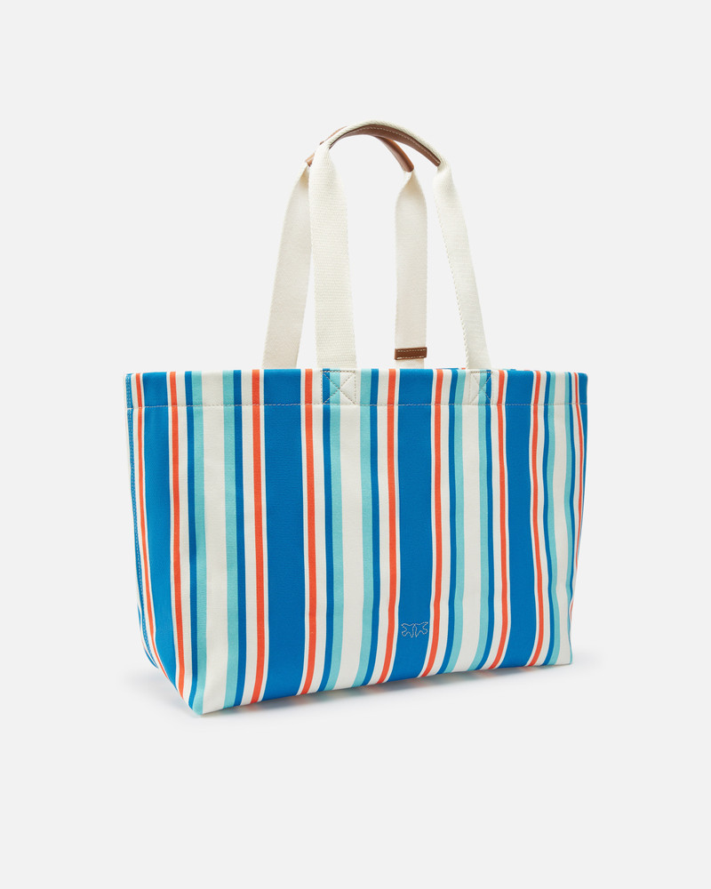 PINKO MAXI SHOULDER BAG IN STRIPED FABRIC outlook