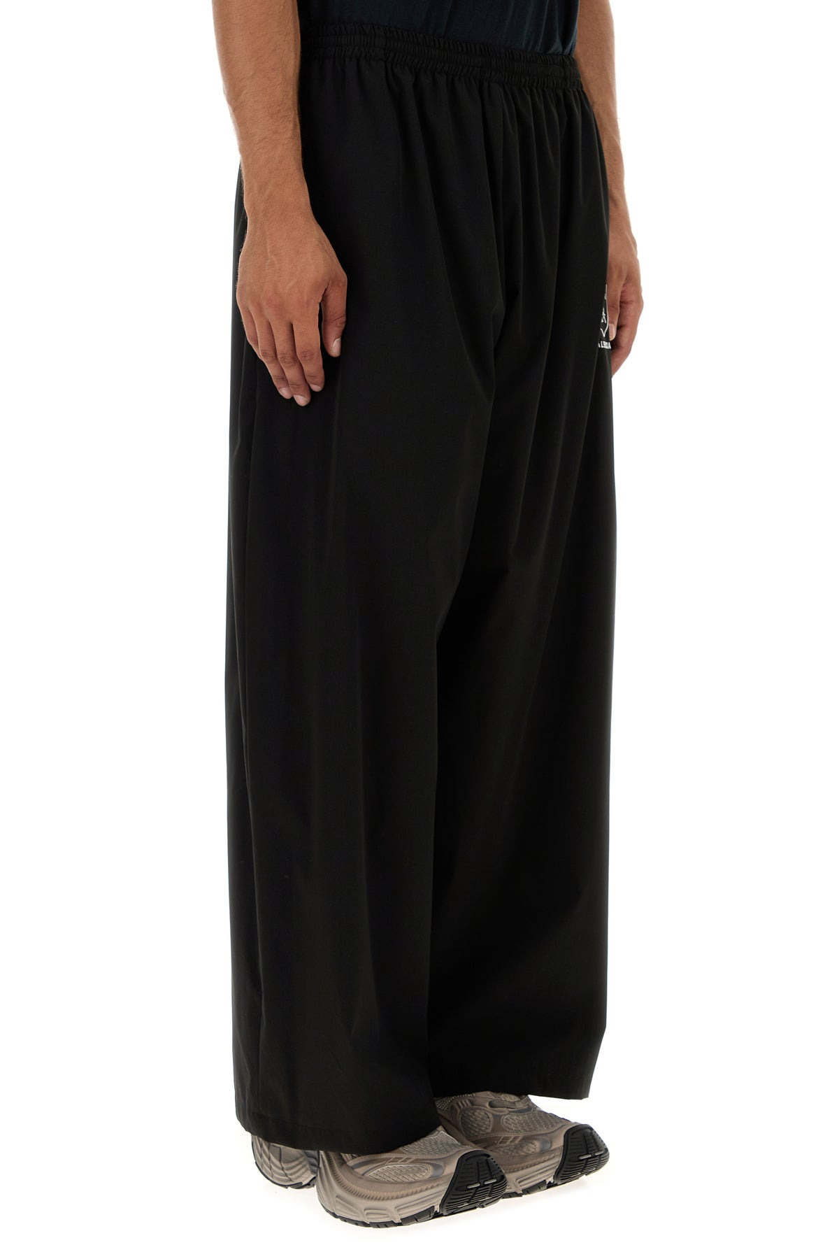 Black tech fabric Balenciaga X Automobili Lamborghini wide-leg pant - 3