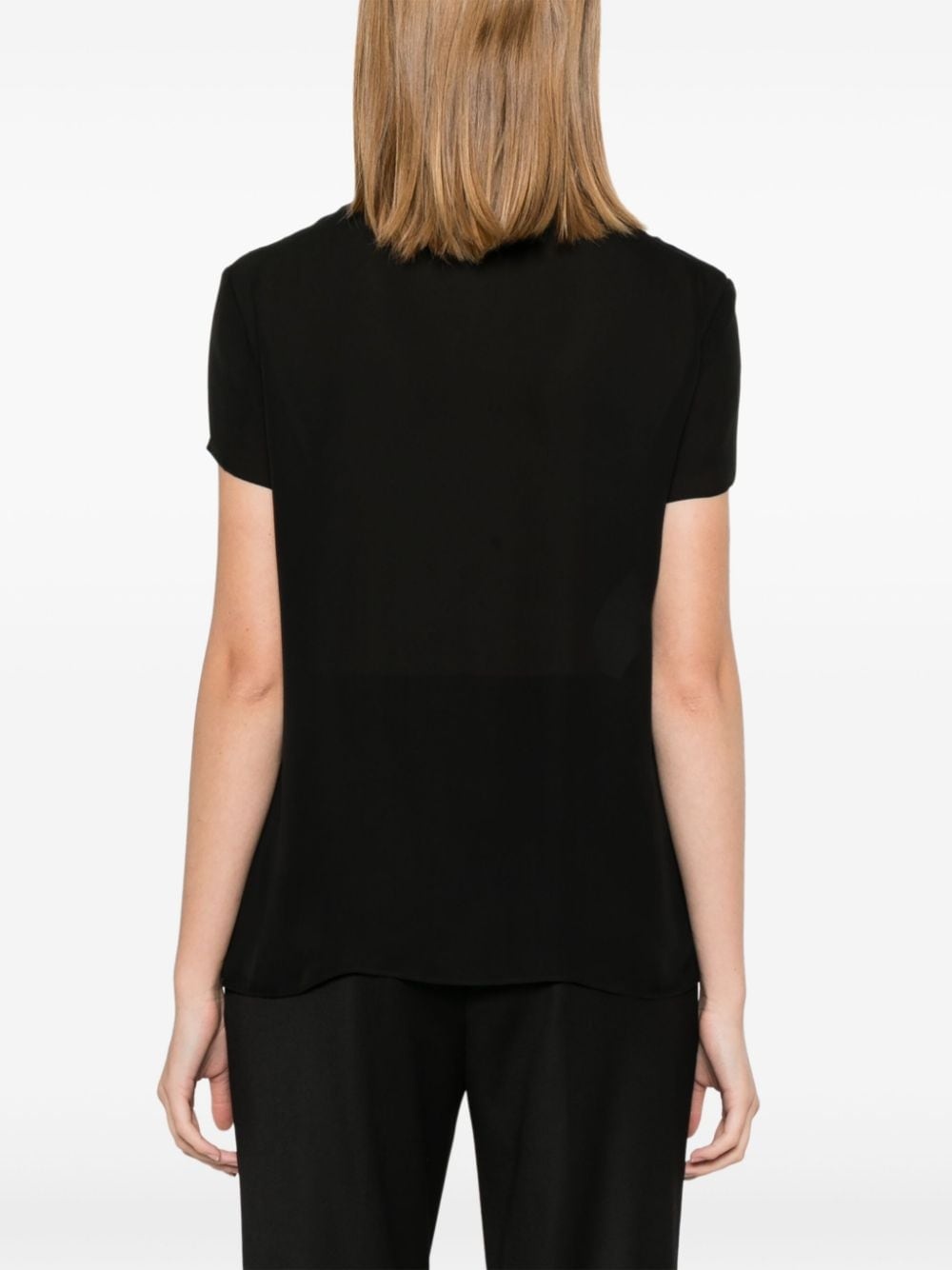 contrast-panel blouse - 4