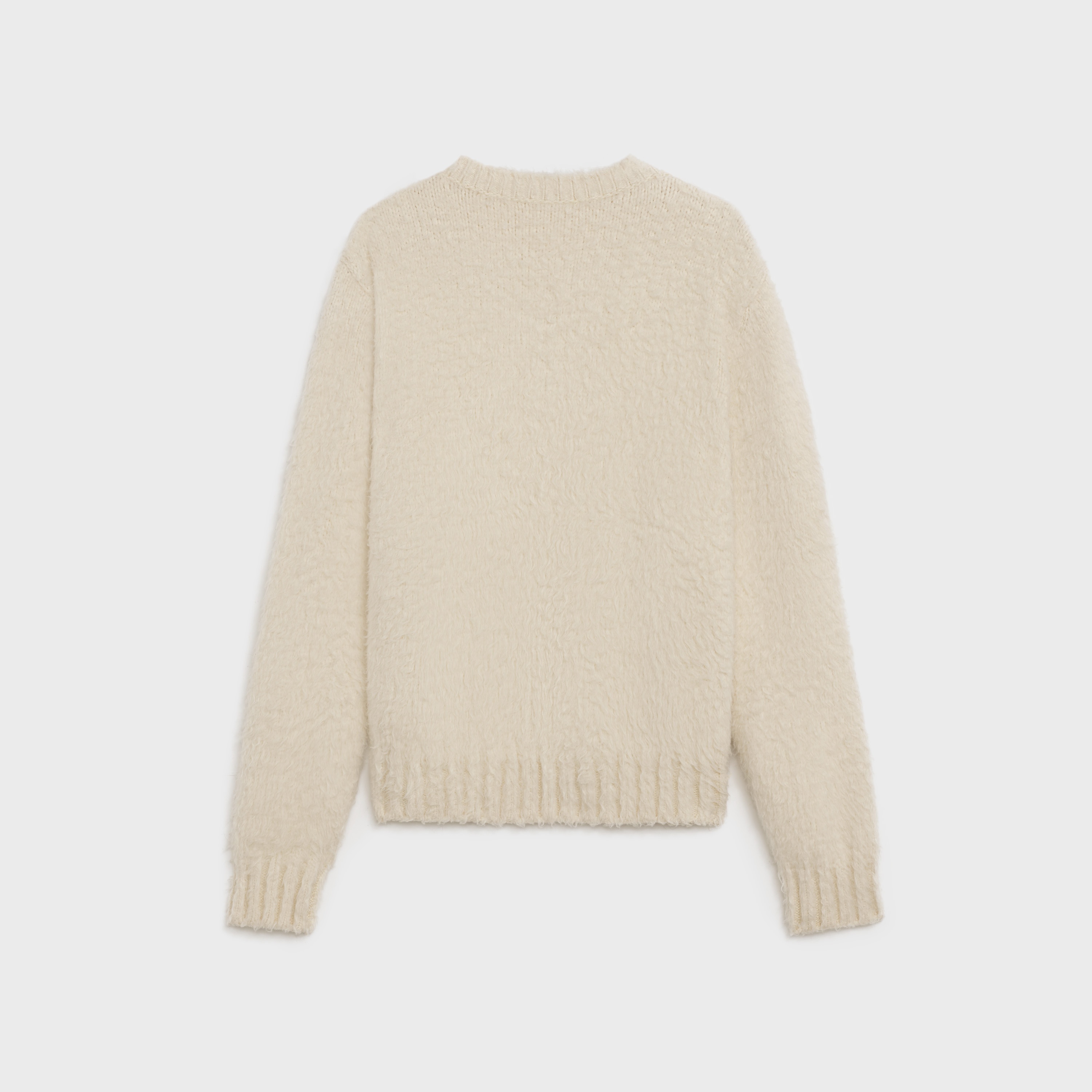 CREW NECK SWEATER IN BRUSHED COTTON - 2