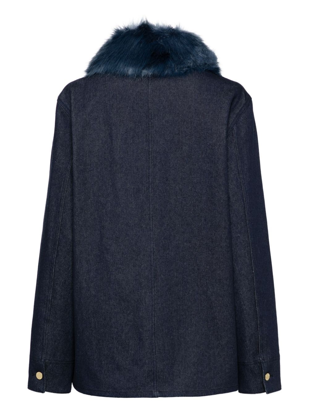 detachable faux-fur collar jacket - 2