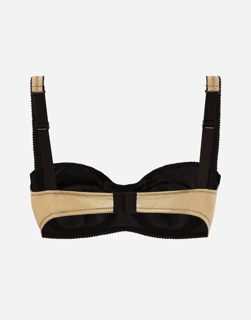 Dolce & Gabbana Foiled jersey balconette bra outlook