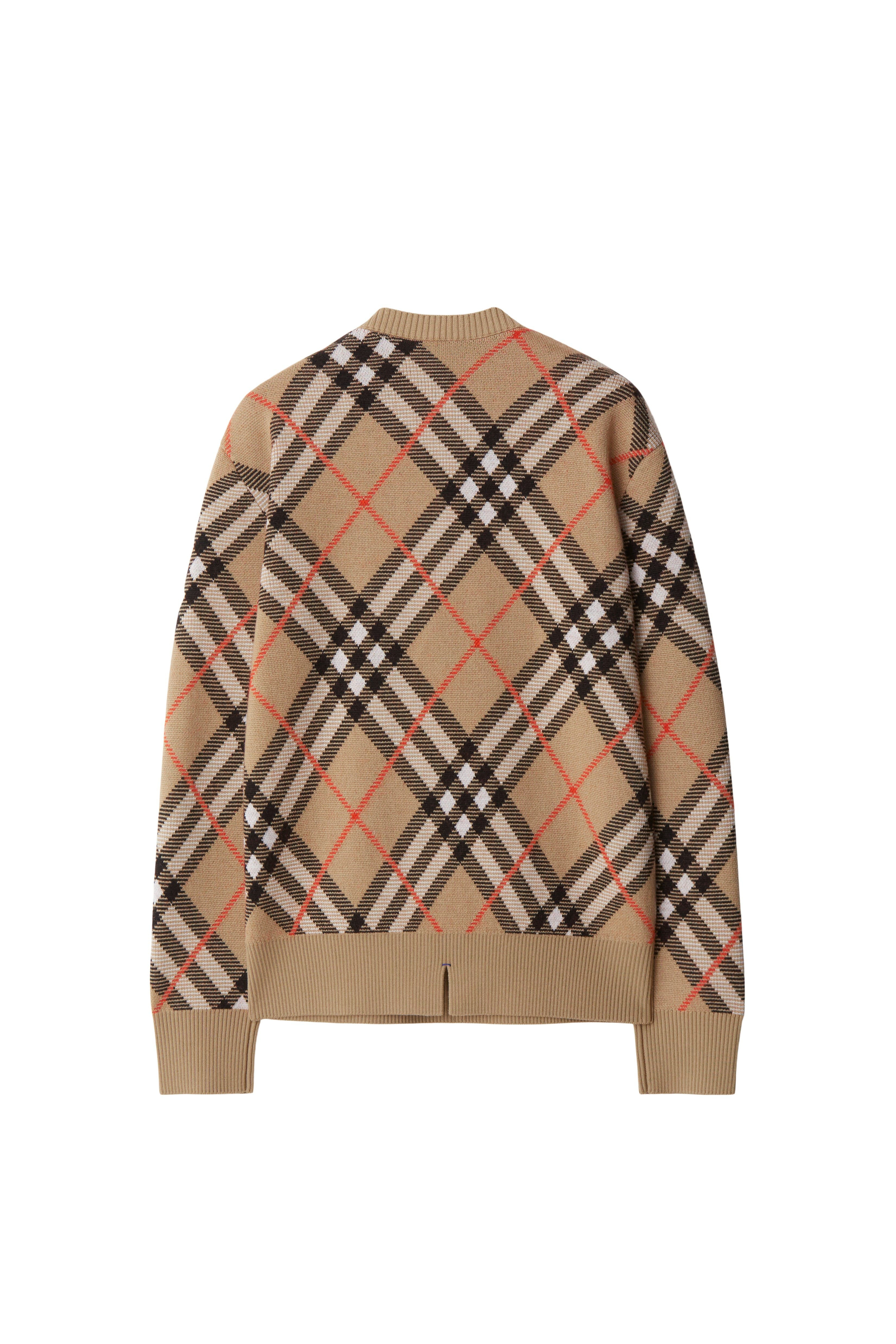 burberry Check Wool Mohair Blend Sweater in Sand at Nordstrom - 5