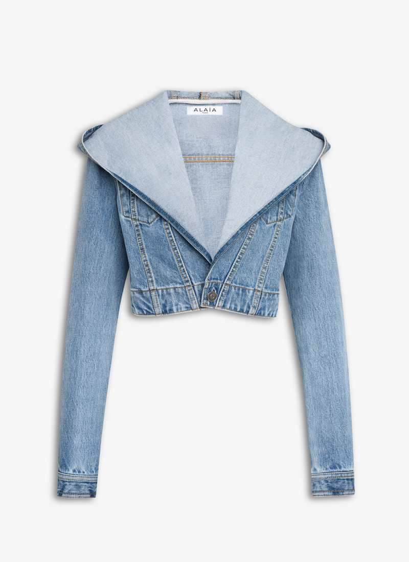SKY DENIM의 CROPPED 재킷 - 1