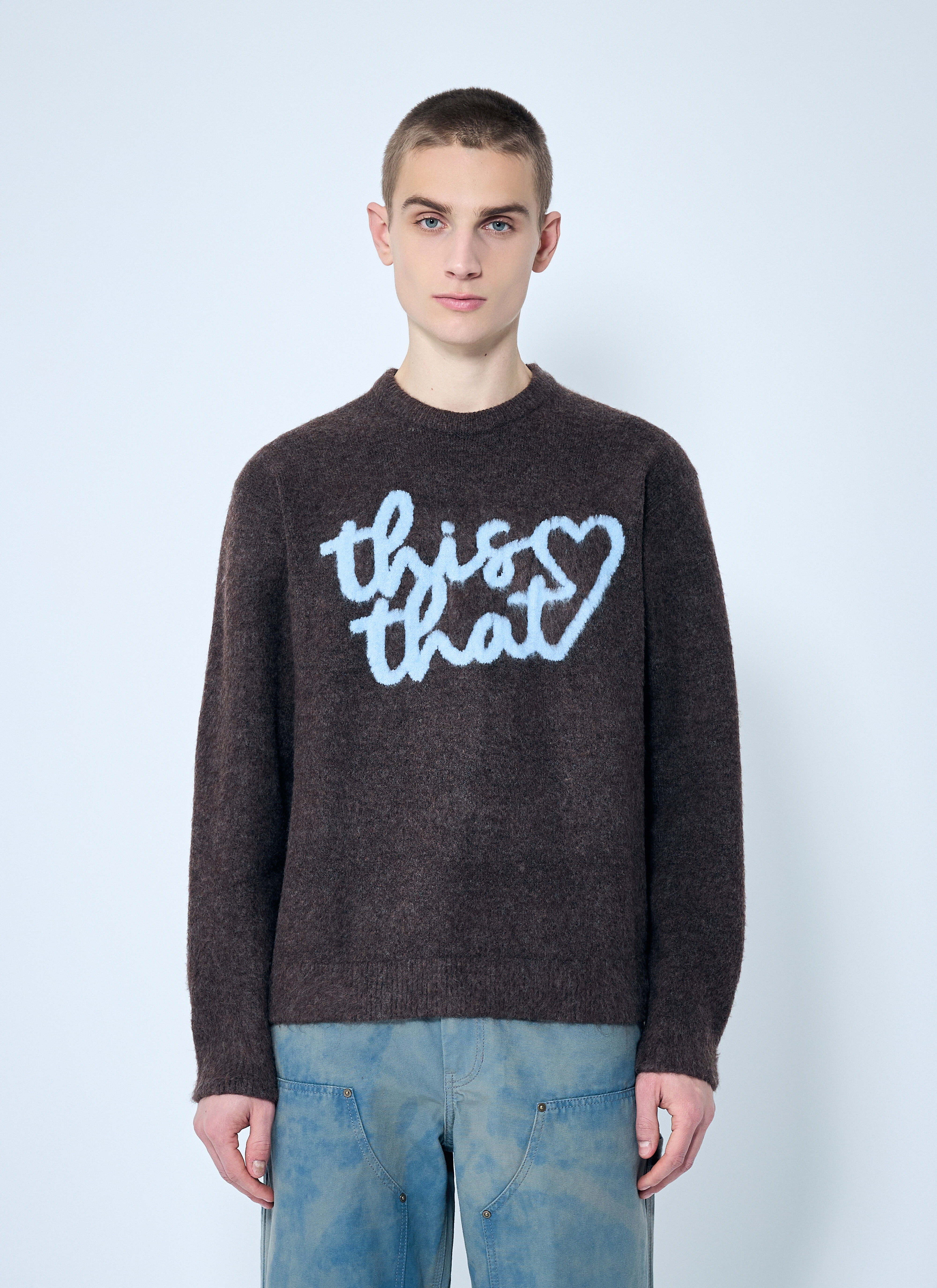 Heart Logo Knit Sweater - 1