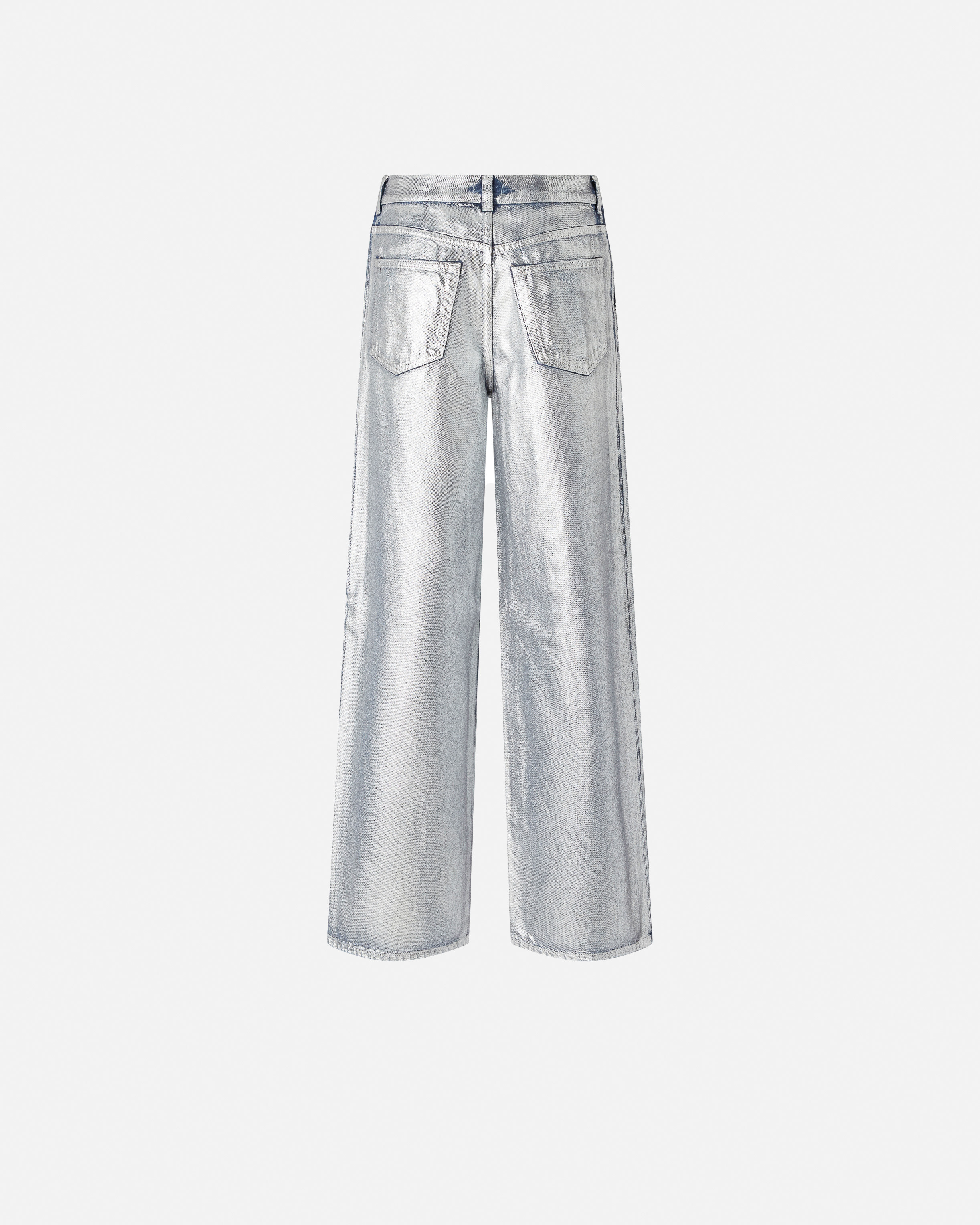LOOSE-FIT LAMINATED DENIM JEANS - 7