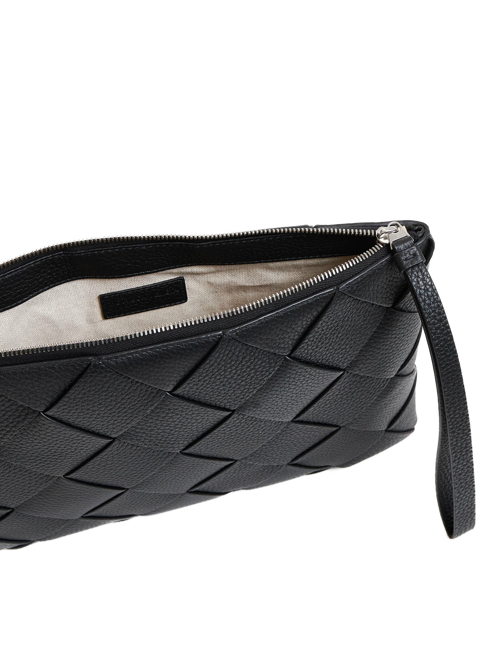 Bottega Veneta Men Diago Intreccio Leather Clutch Bag - 4