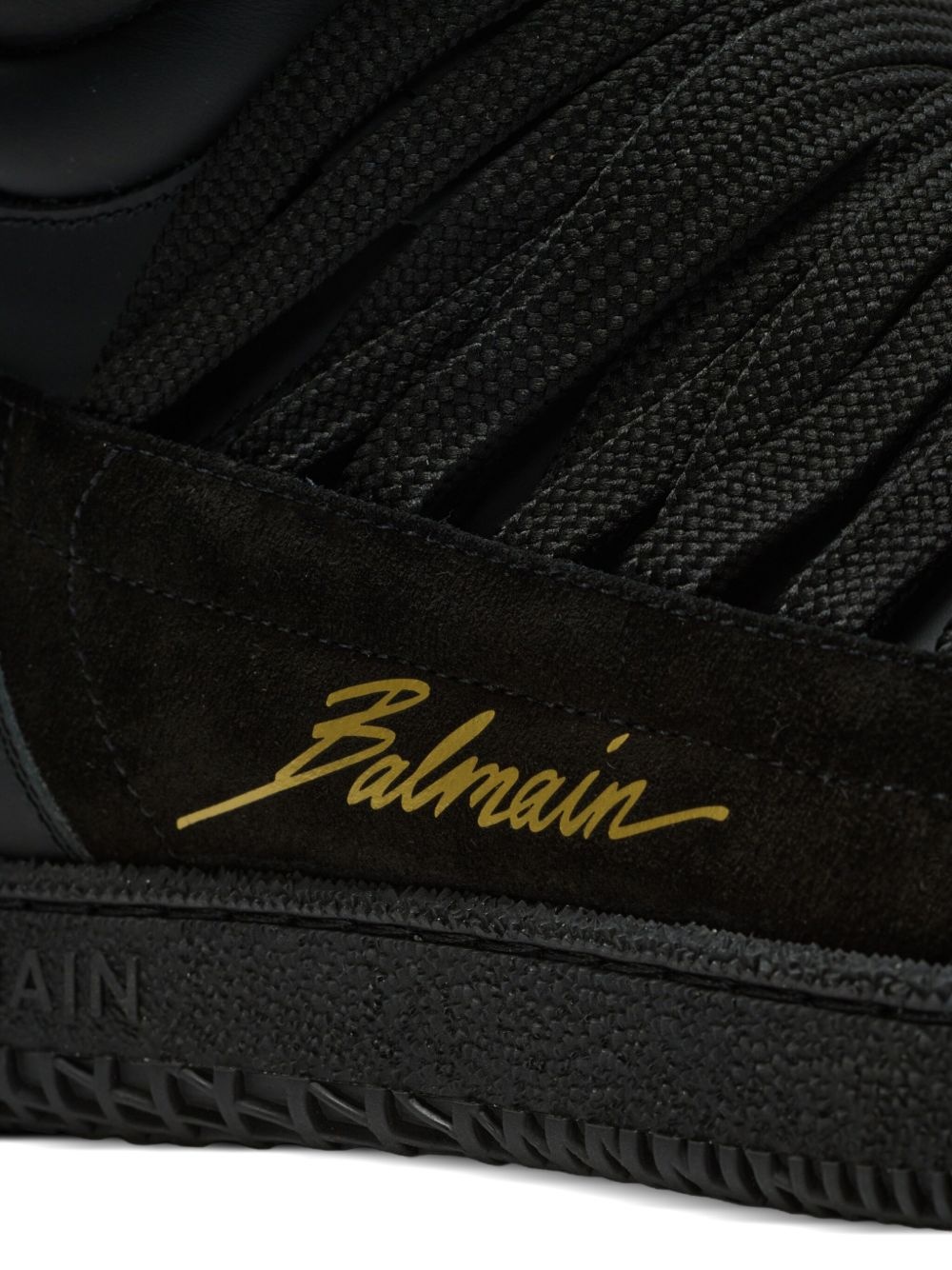 leather-panelled trainers - 6