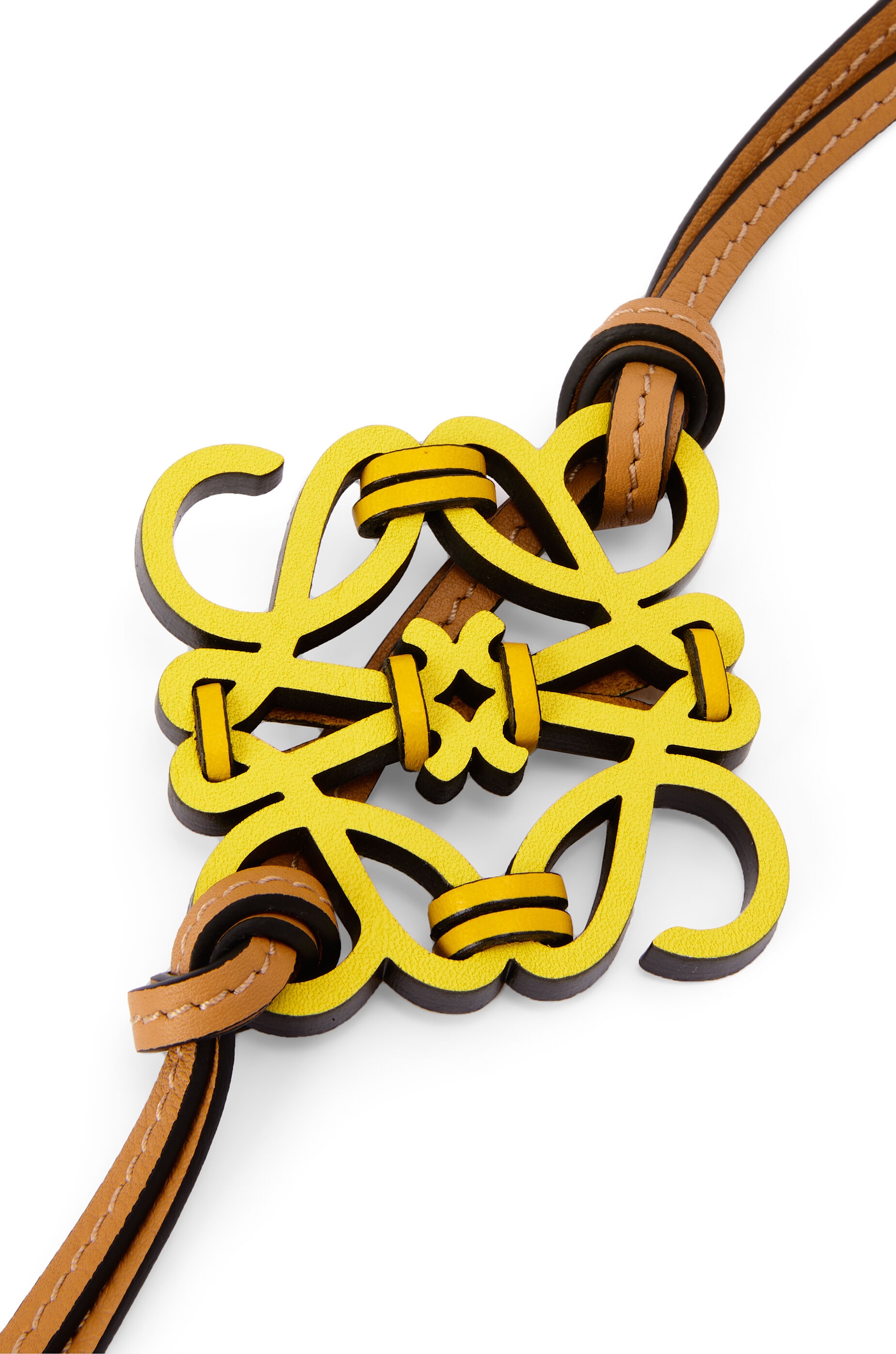 Knotted Anagram charm in calfskin - 2