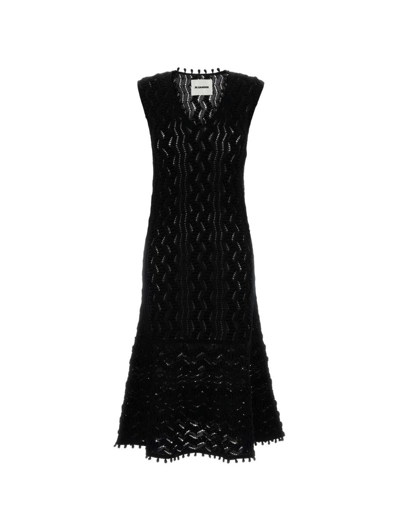 V-neck knitted dress 1