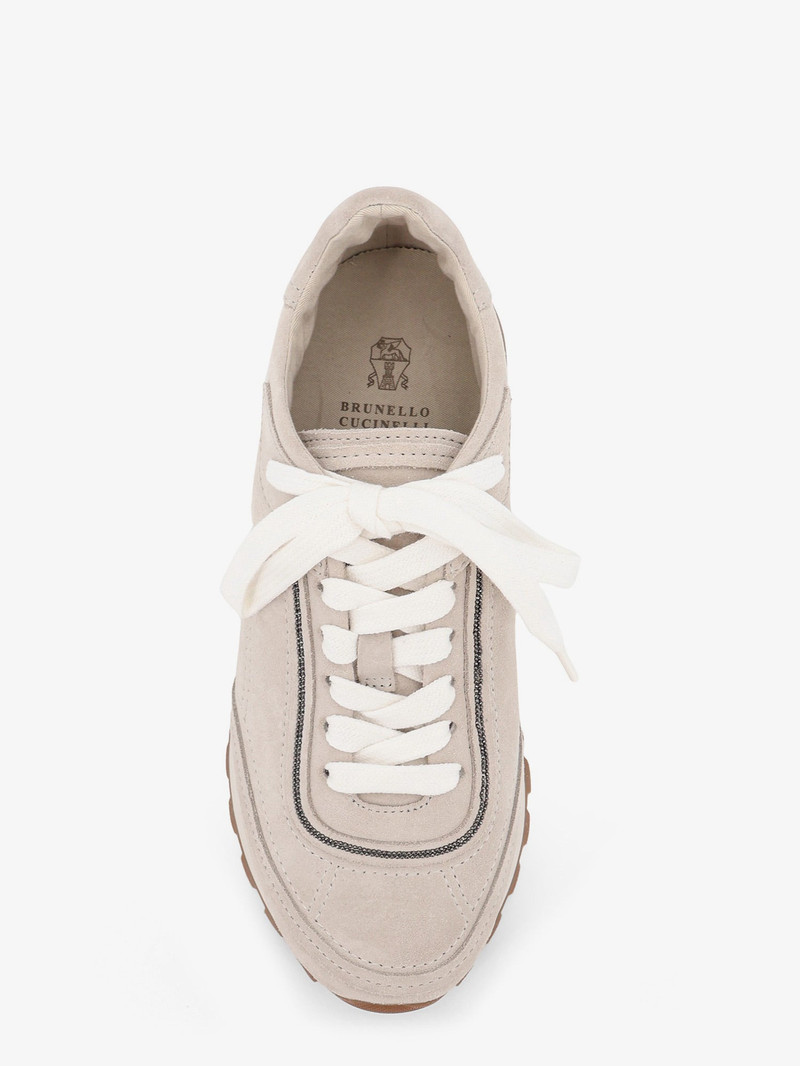Suede Sneakers With Monili Embellishment 5