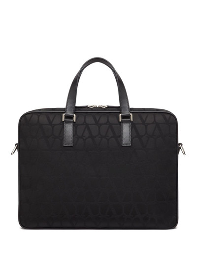 Valentino VLogo leather-trim laptop bag outlook
