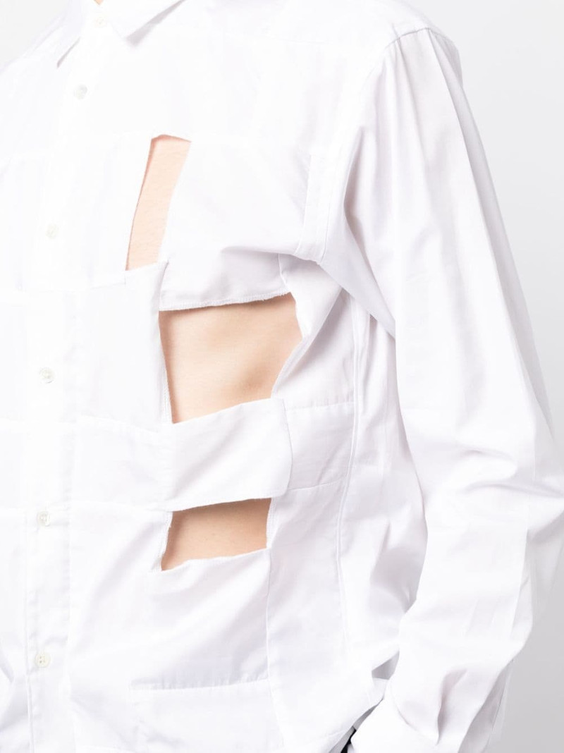 panelled cut-out cotton shirt 5